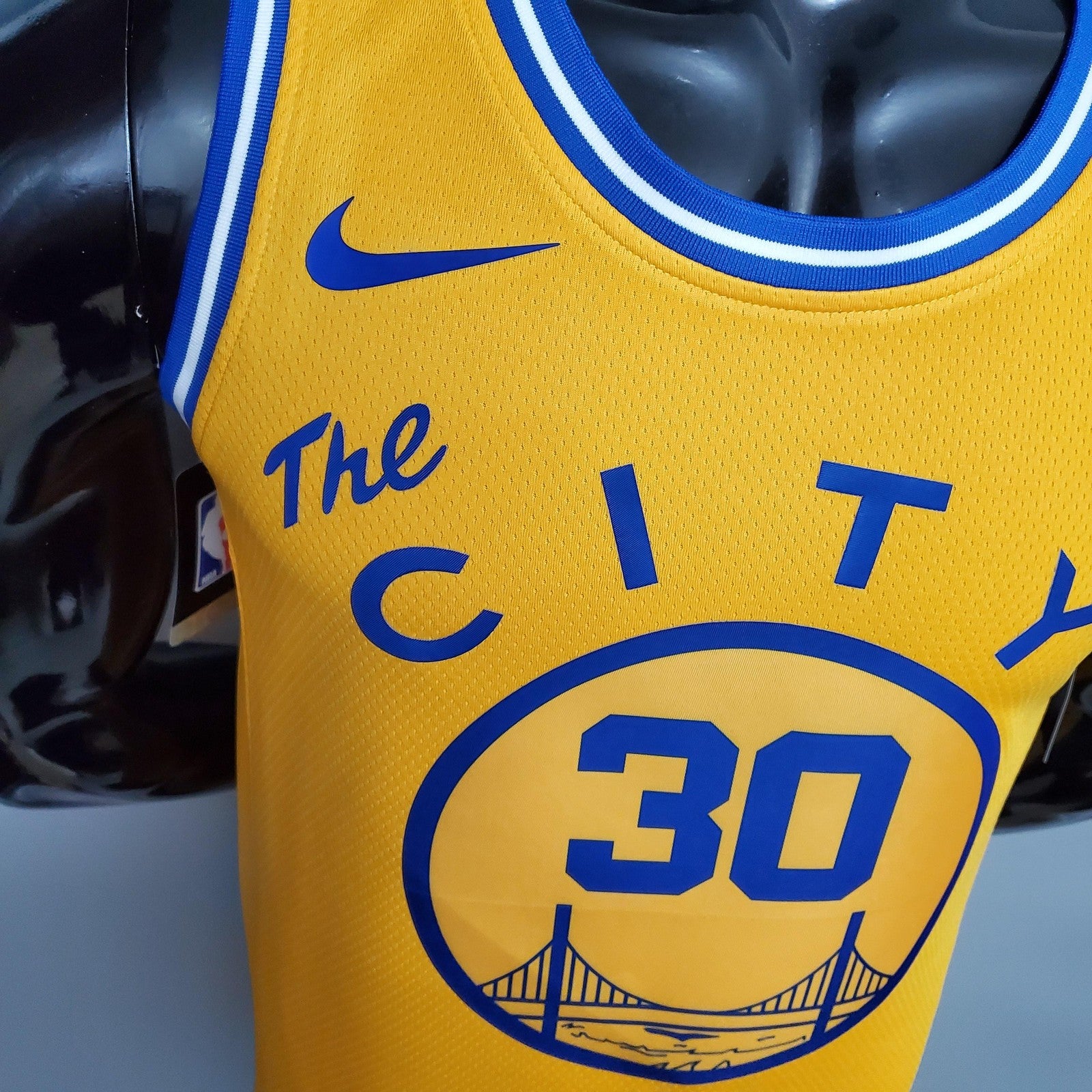 Tram Version Curry#30 Golden State Warriors Yellow Nba Jersey