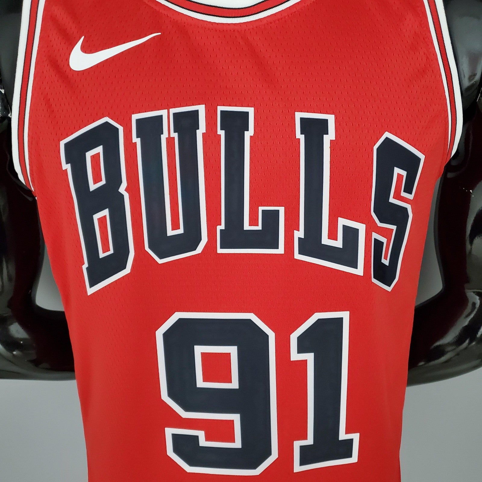 Rooman#91 Chicago Bulls Red Nba Jersey