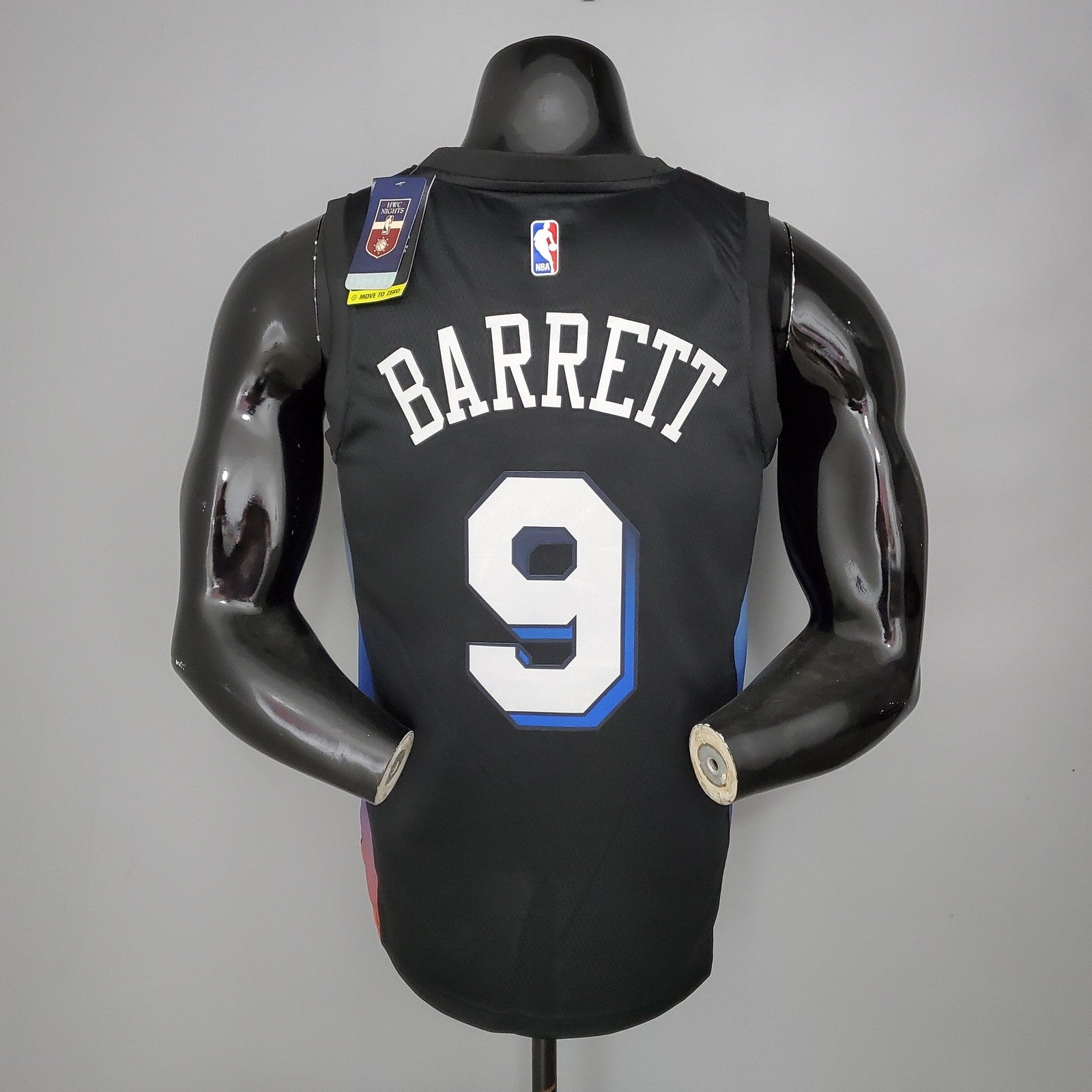 Barrett#9 Knicks City Edition Black Nba Jersey