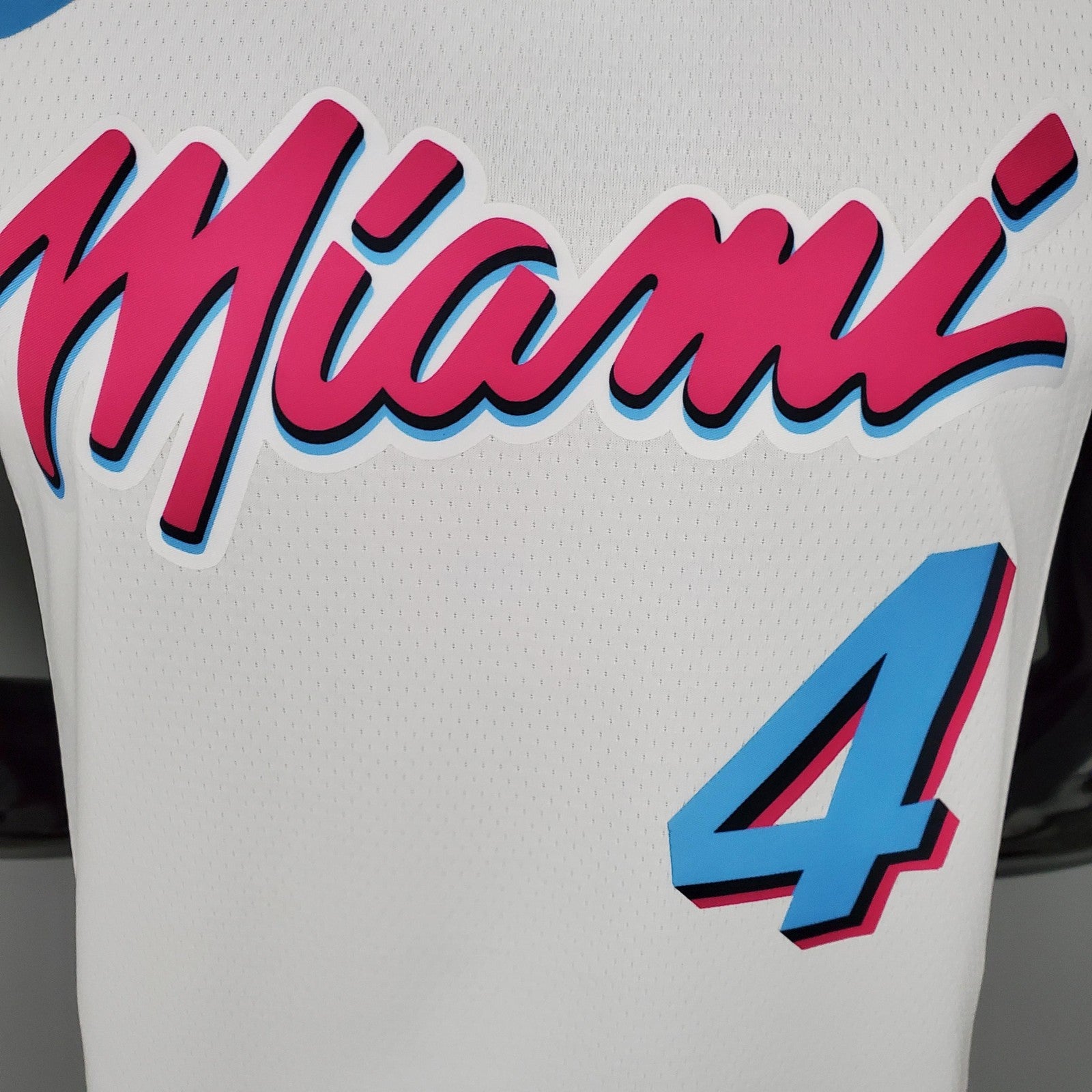 Oladipo#4 Miami Heat V Neck White Nba Jersey