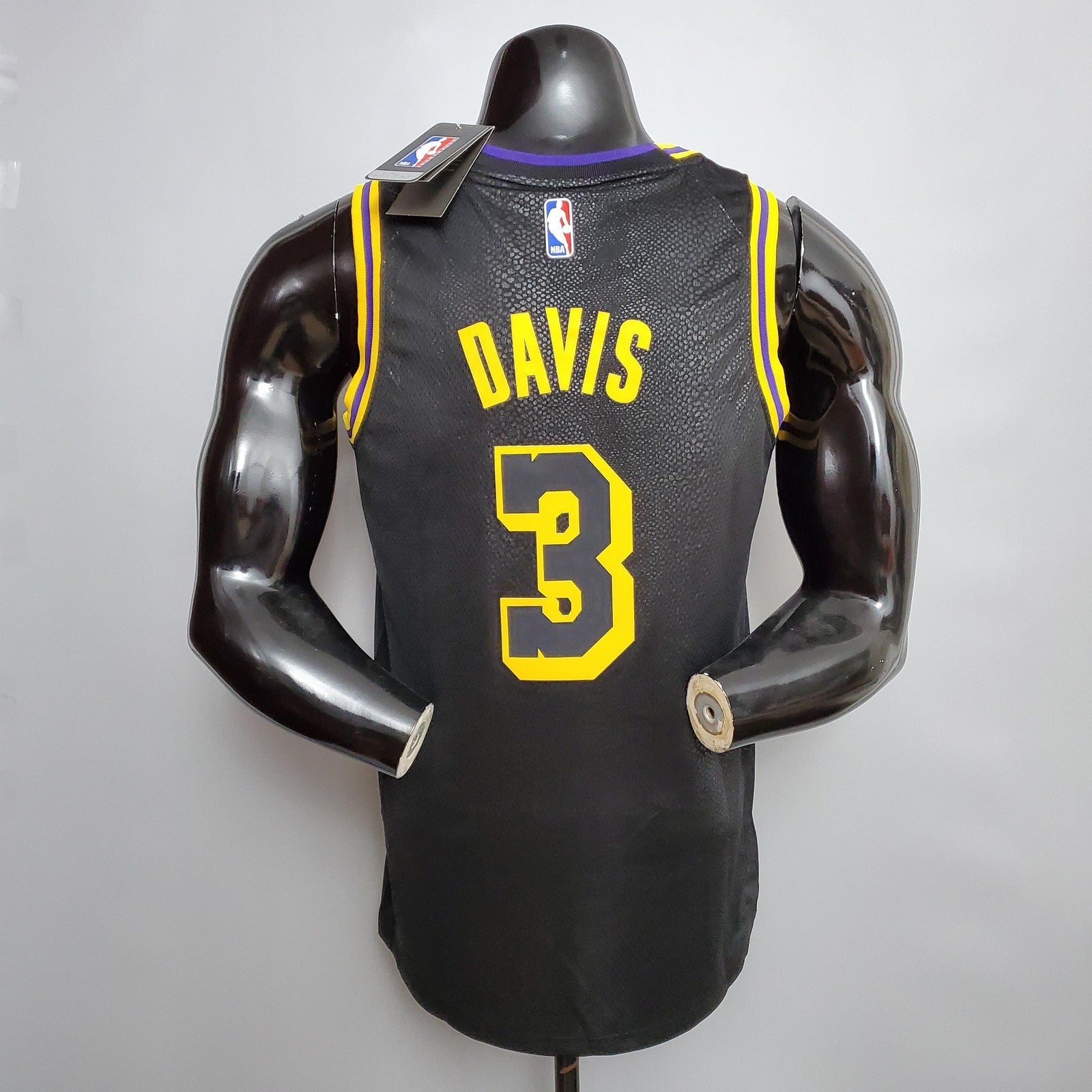 Davis #3 Los Angeles Los Angeles Lakers Black Nba Jersey Nike Connect Recognition