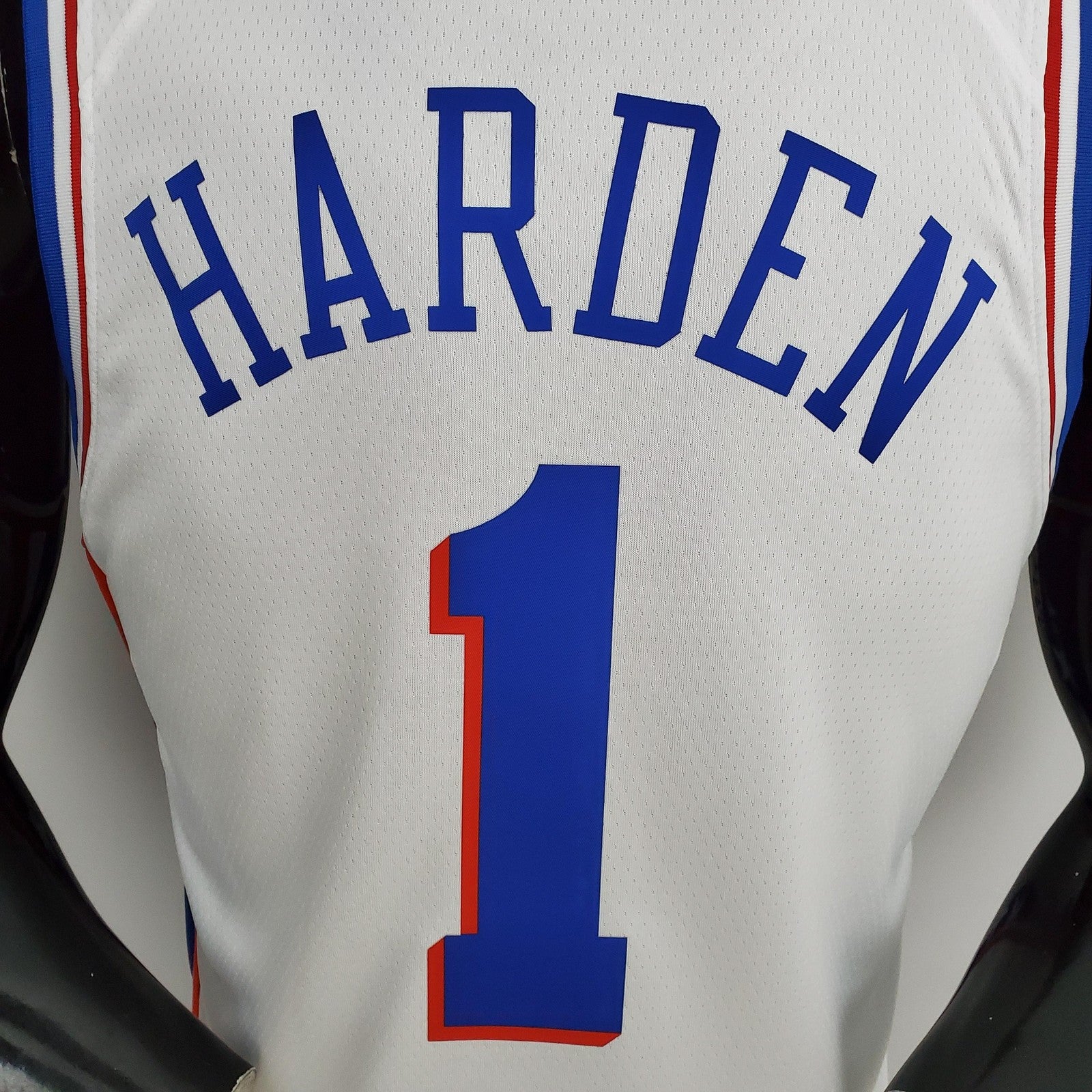 76ers Harden #1 V Neck White