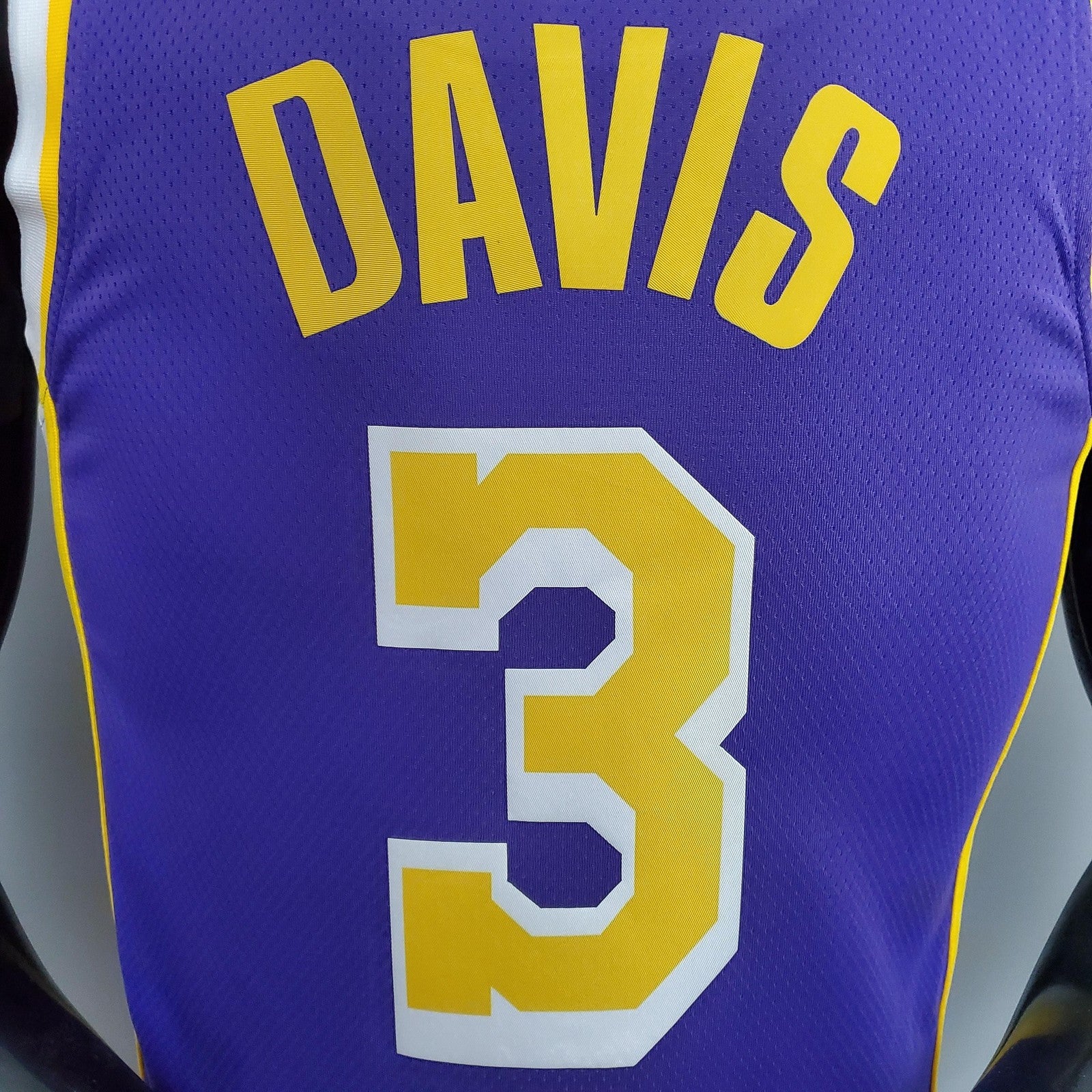 New Lakers Jordan Davis#3 Theme Purple Round Neck