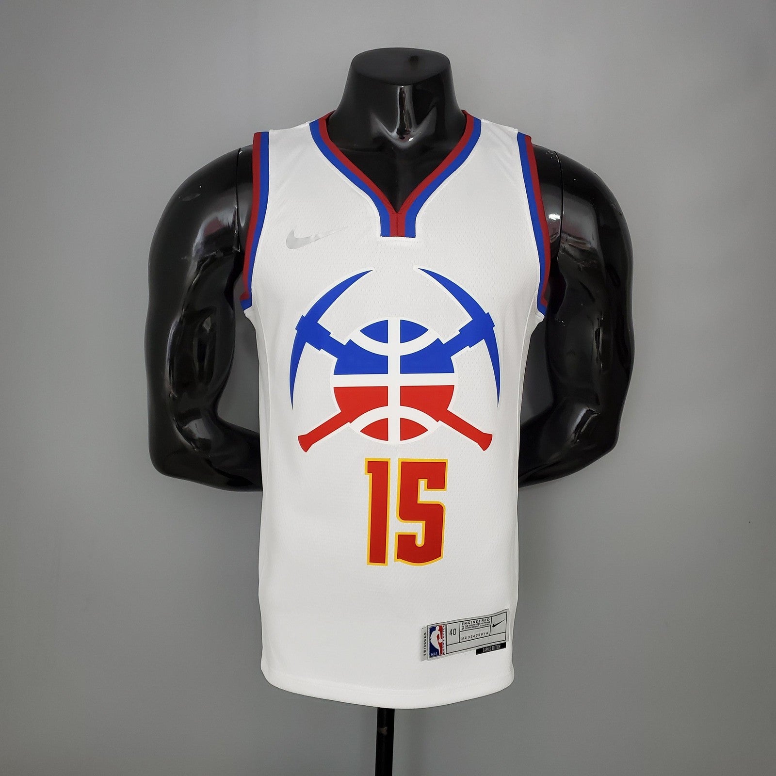2021 Jokic#15 Nuggets Bonus Edition White Nba Jersey
