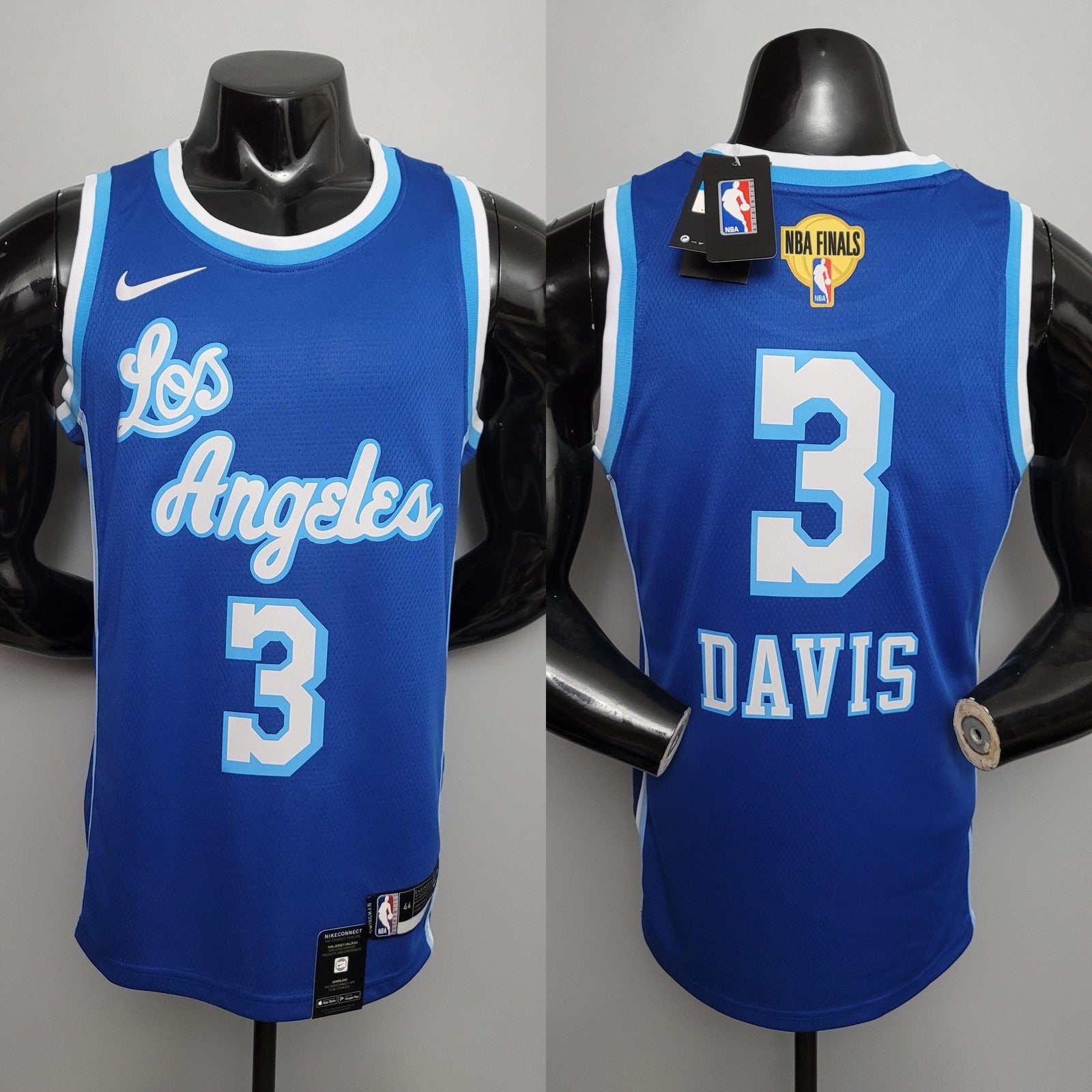Retro Night Davis #3 Los Angeles Lakers Blue Nba Jersey Nike Connect Recognition