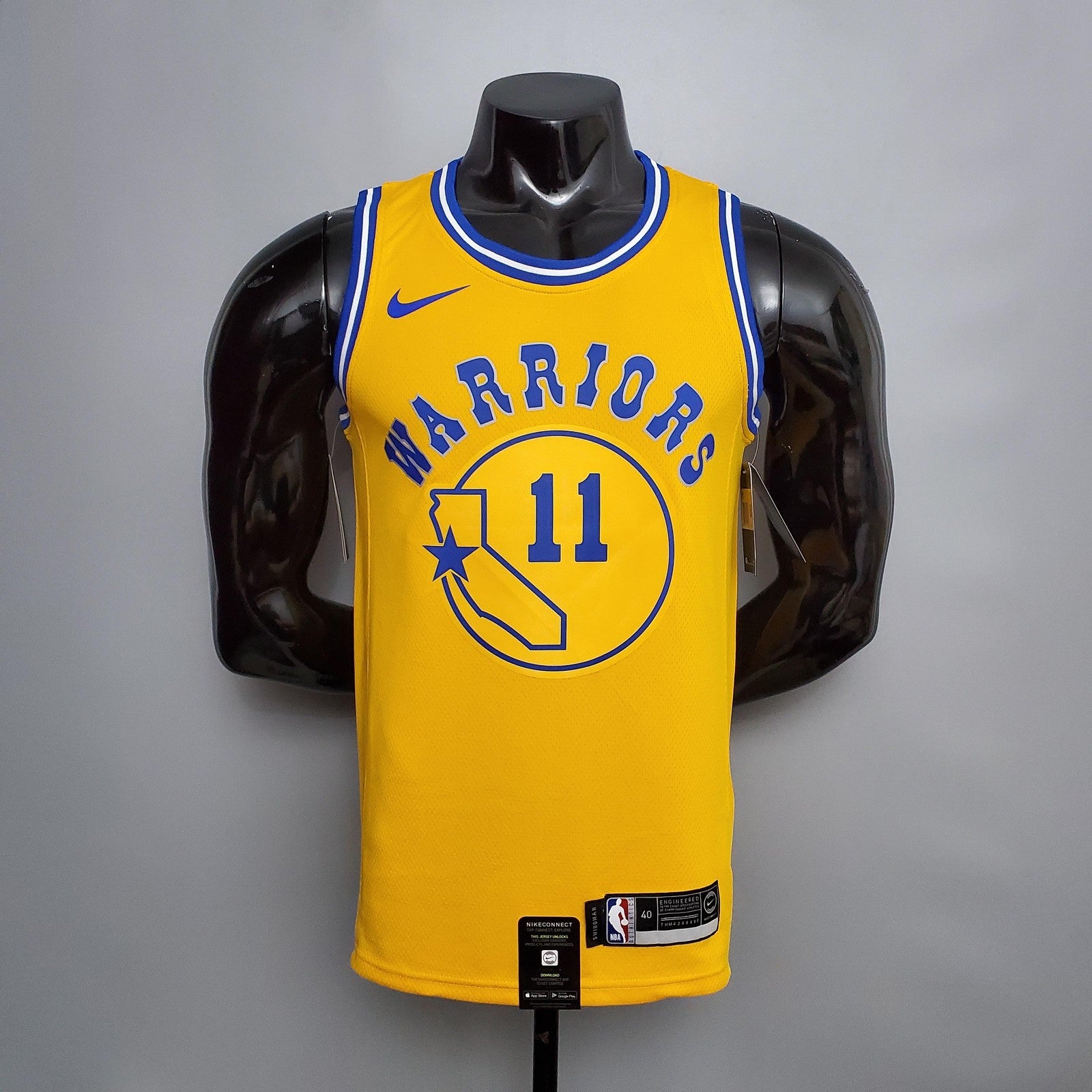 Retro Version Thompson#11 Golden State Warriors Yellow Nba Jersey