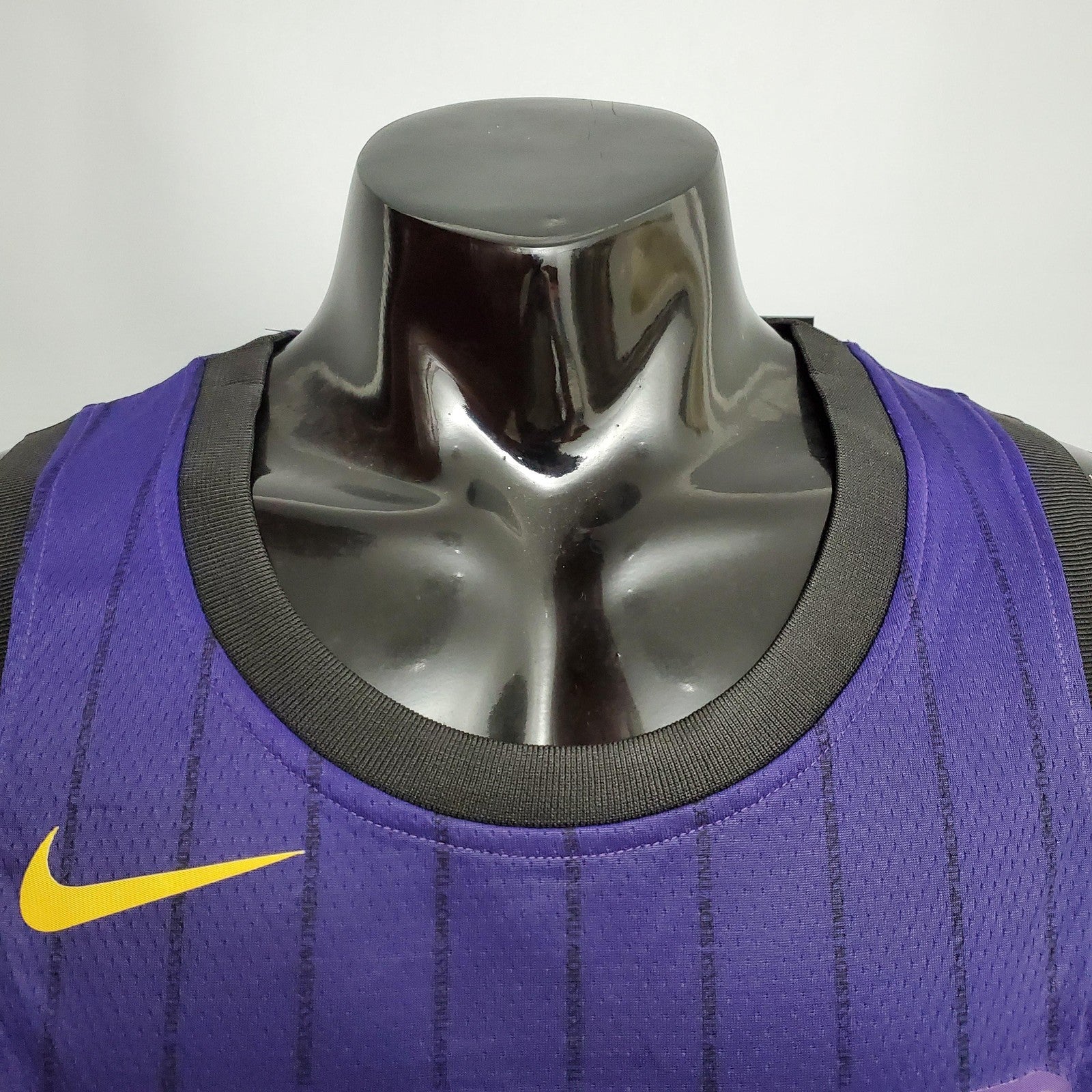 James #23 Lakers Round Neck Purple Nba Jersey Nike Connect Recognition