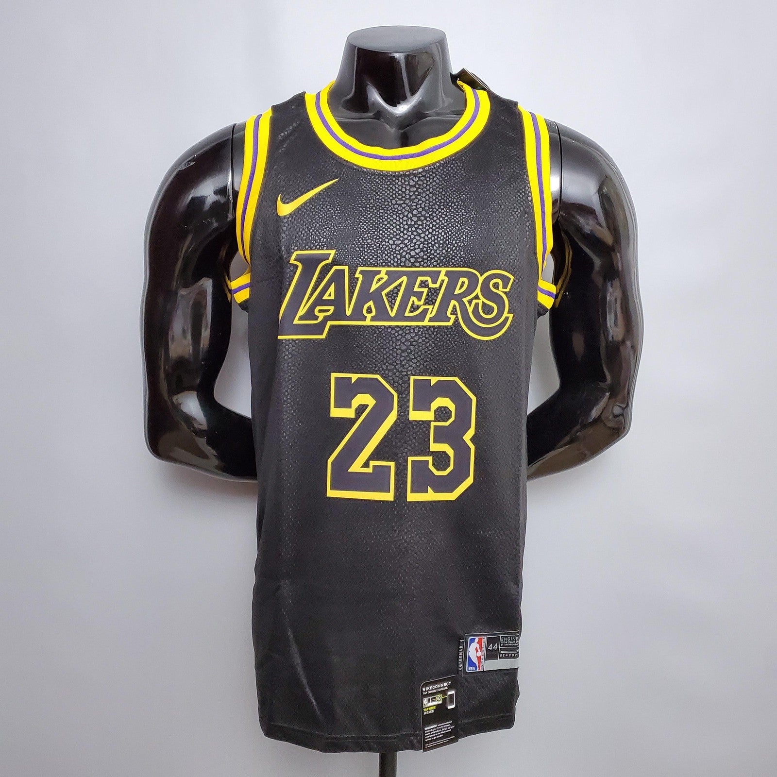 James #23 Los Angeles Los Angeles Lakers Black Nba Jersey Nike Connect Recognition