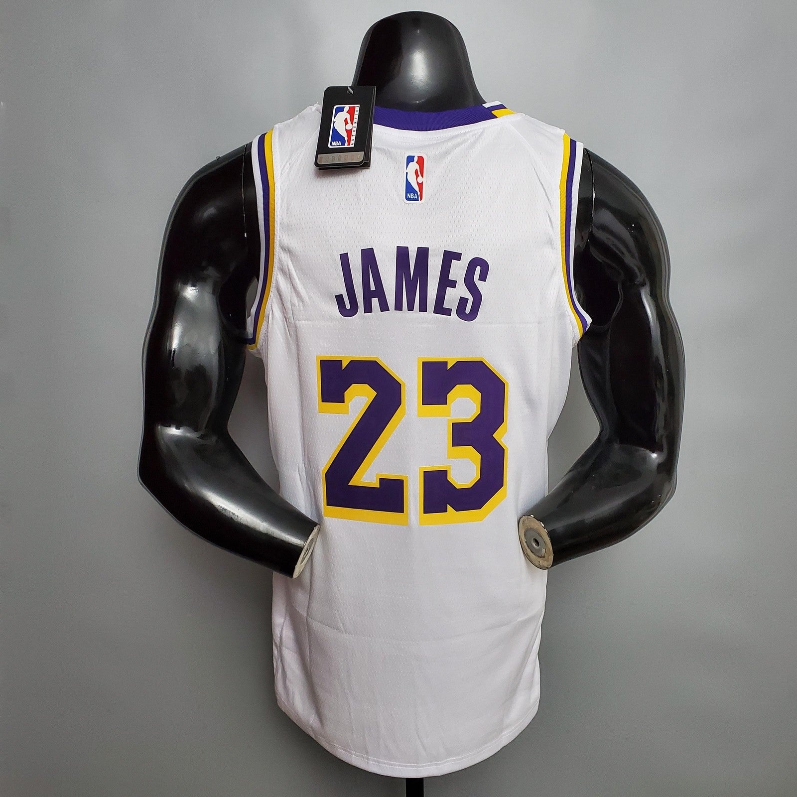 James #23 Lakers Round Neck White Nba Jersey Nike Connect Recognition