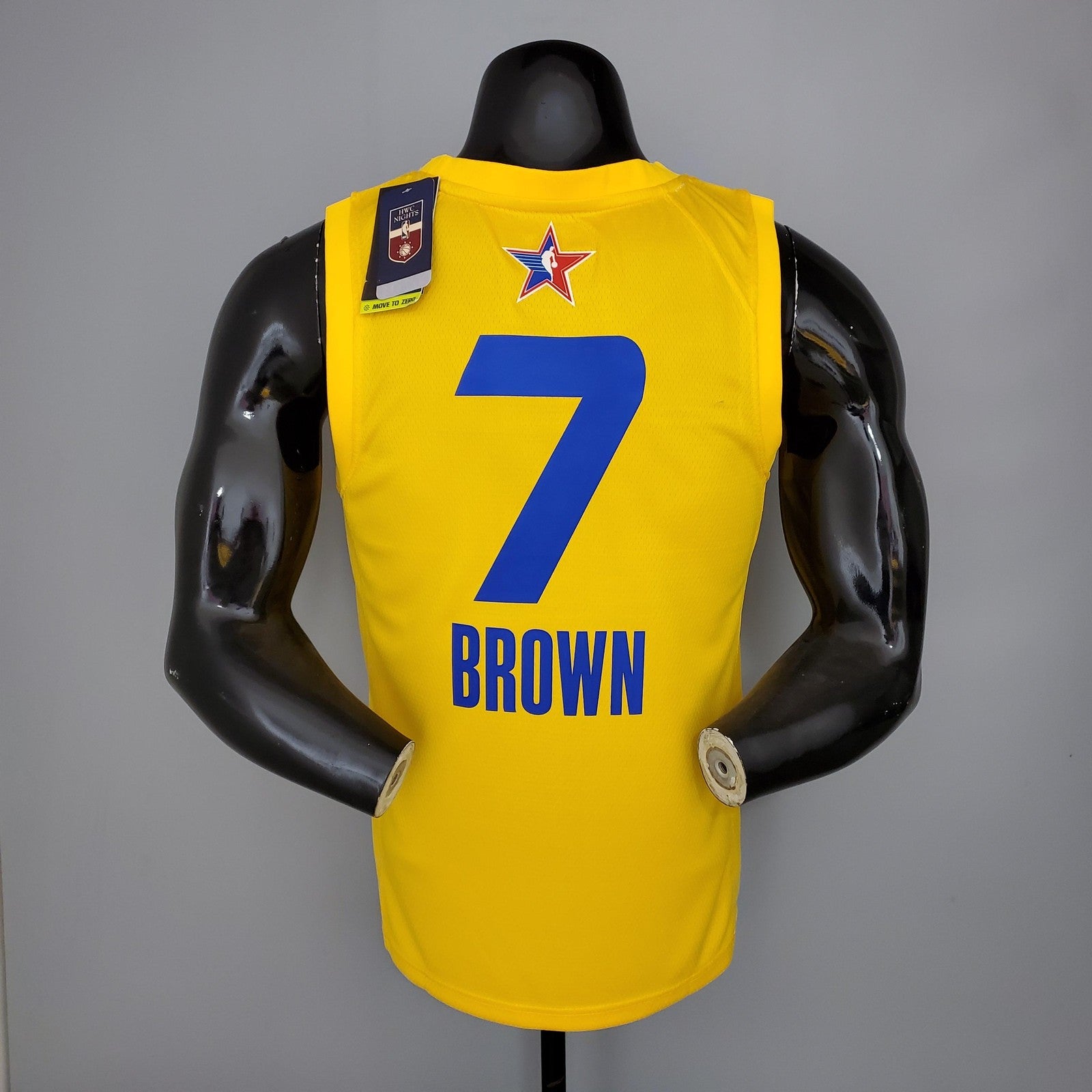 2021 Brown#7 All Star Yellow Nba Jersey