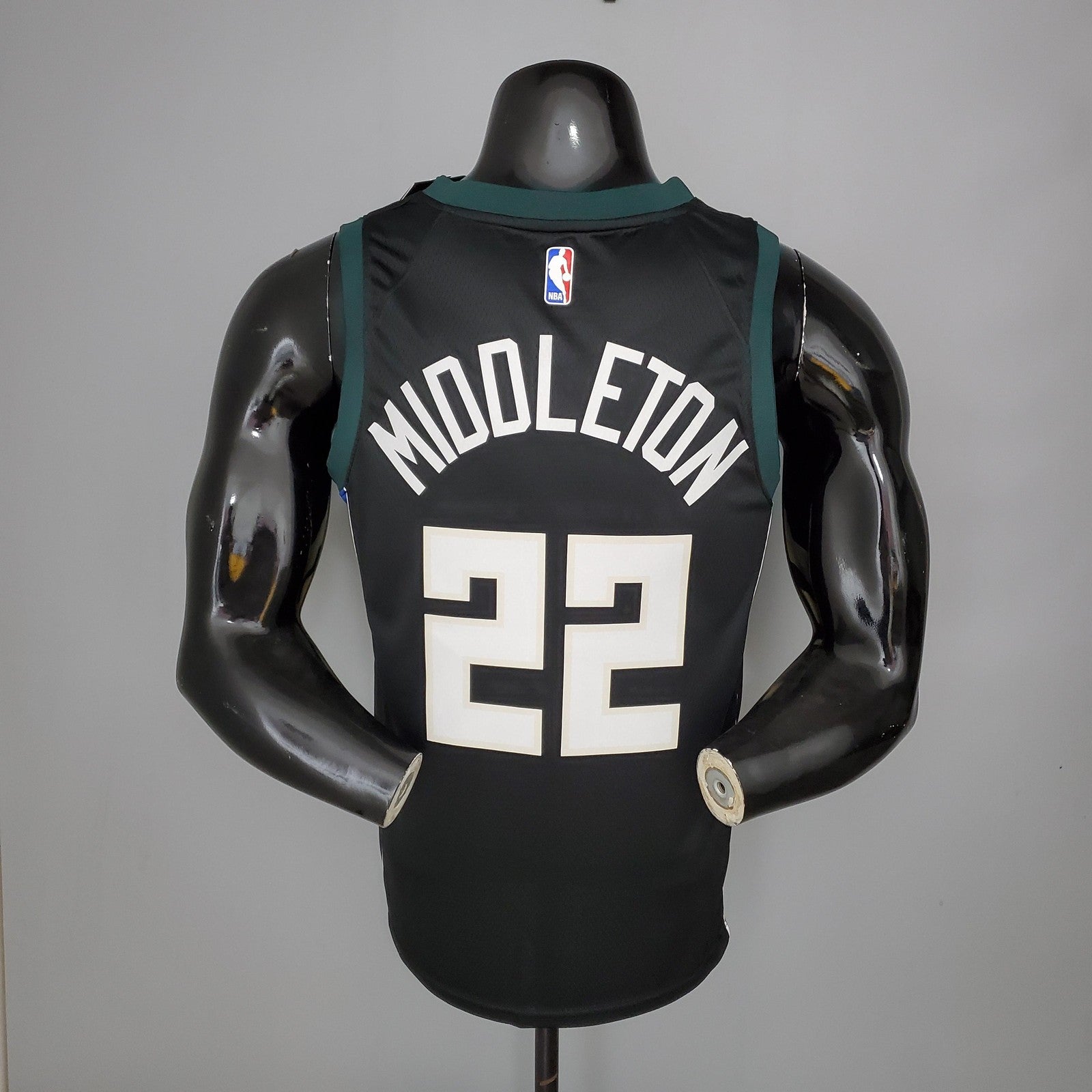 Middleton#22 Bucks Black Nba Jersey