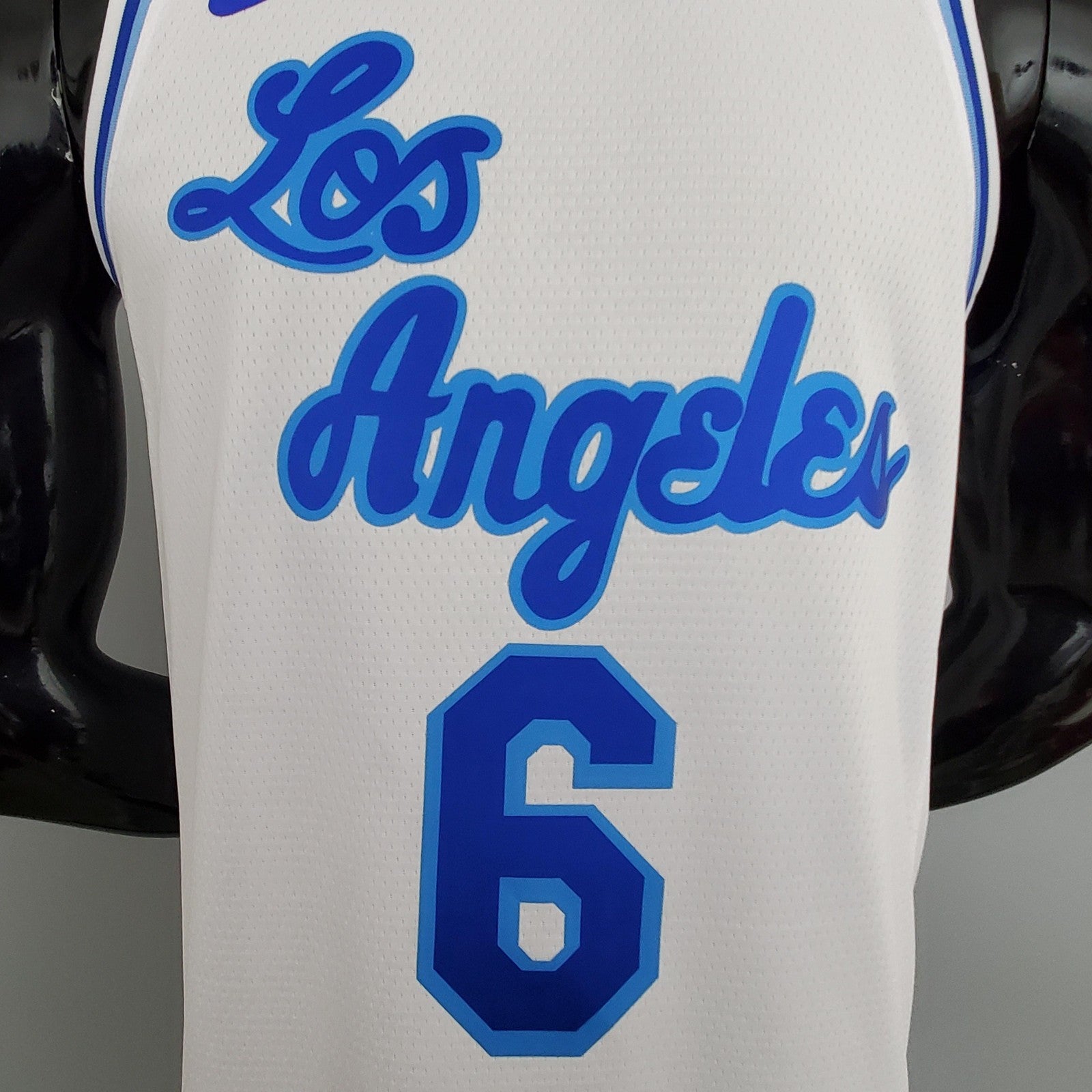 Los Angeles Lakers James#6 Latin Night (high Head) White Nba Jersey