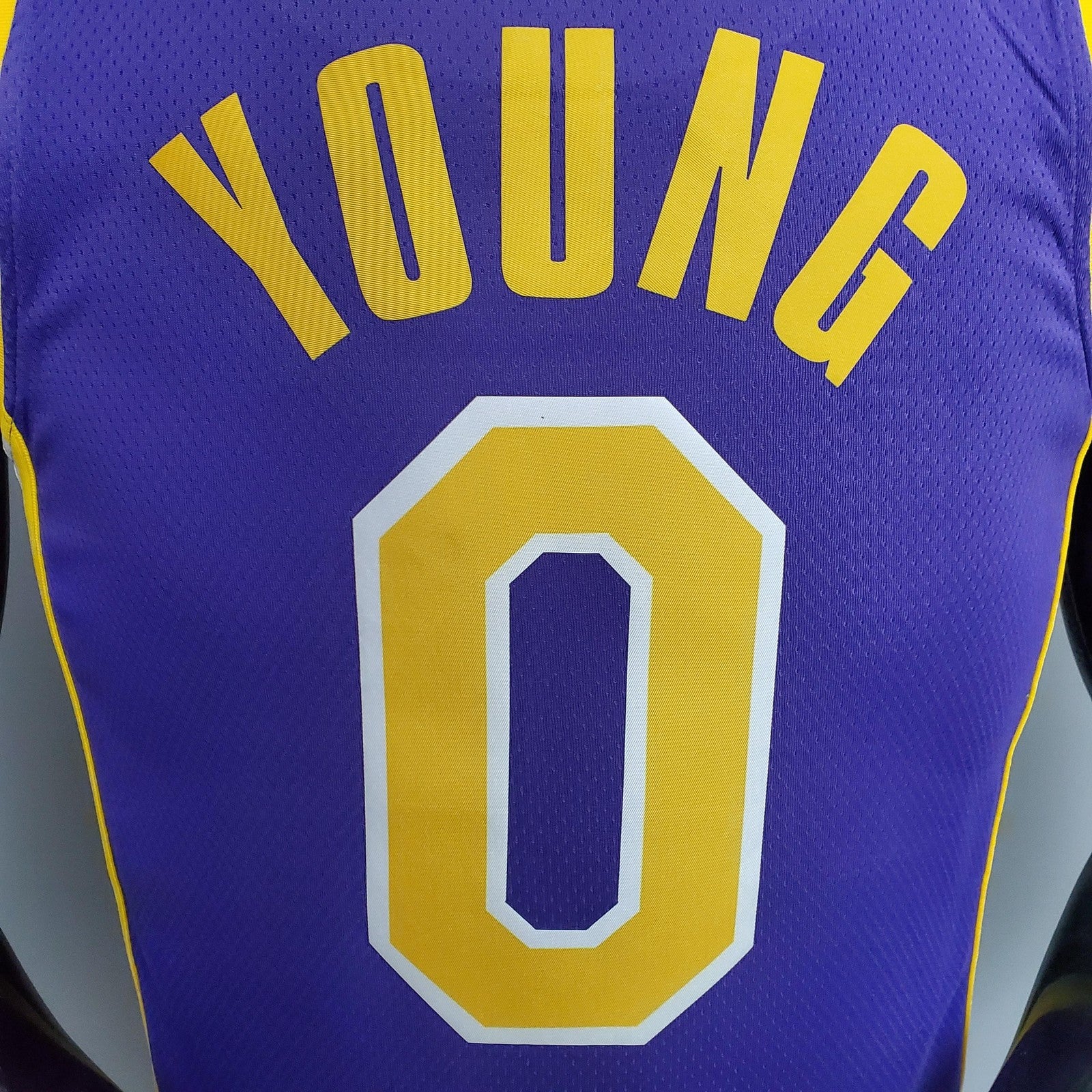 New Lakers Jordan Young #0 Theme Purple Round Neck