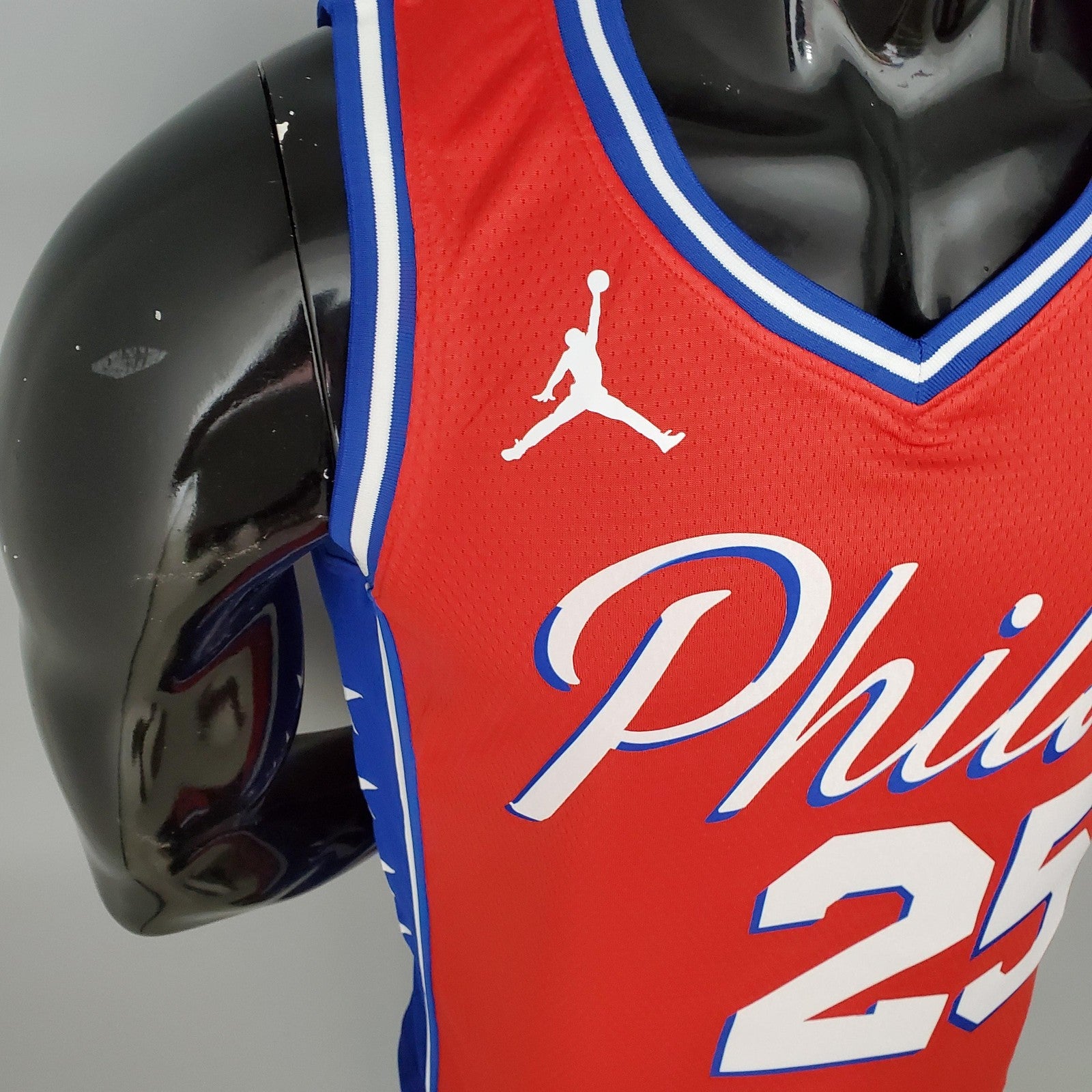 2021 Simmons#25 76ers Jordan Themed Red Nba Jersey