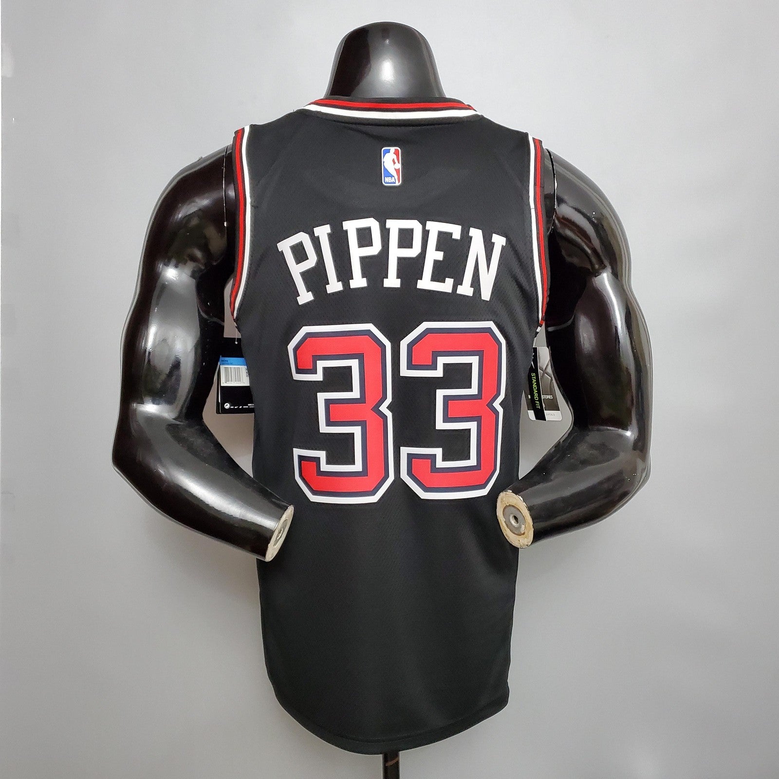Pippen#33 Chicago Bulls Black Nba Jersey Nike Connect Recognition