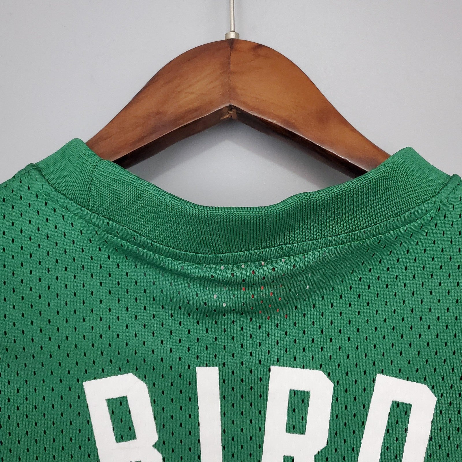 Mitchellness Celtics Green No 33 Bird Retro Mesh Short Sleeve
