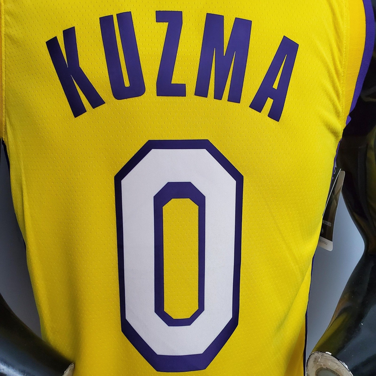 Kuzma #0 Los Angeles Lake V Neck City Edition Yellow Nba Jersey Nike Connect Recognition
