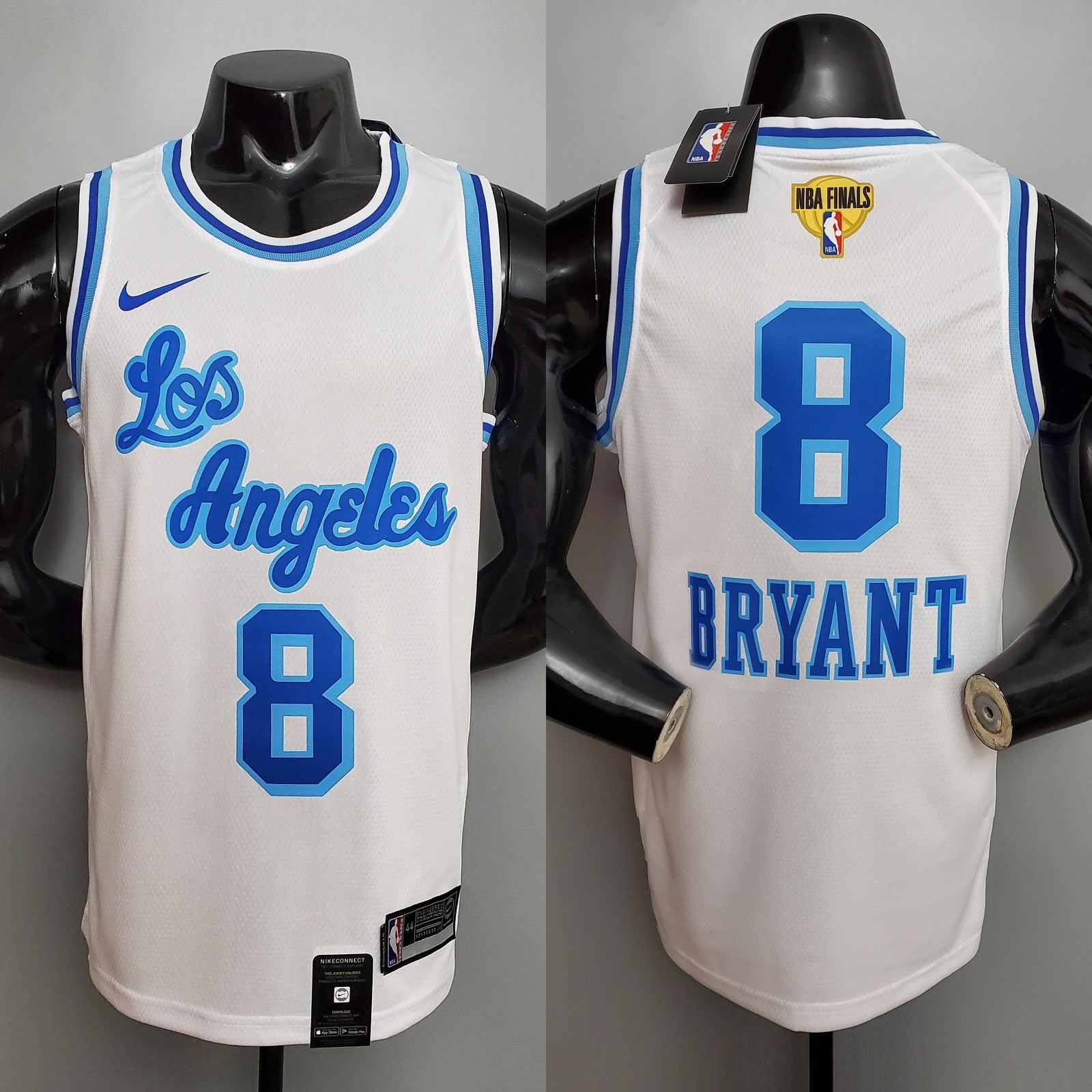 Retro Night Bryant #8 Los Angeles Lakers White Nba Jersey Nike Connect Recognition 2