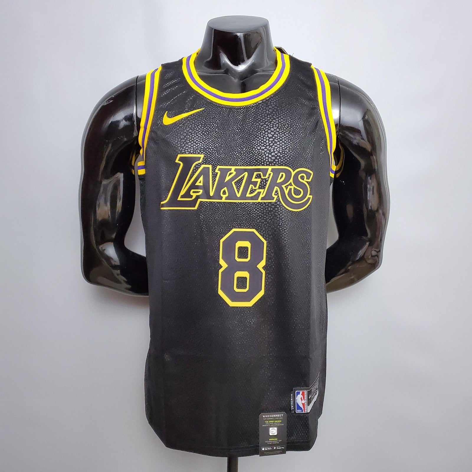 Bryant #8 Los Angeles Lakers Black Nba Jersey Nike Connect Recognition 2