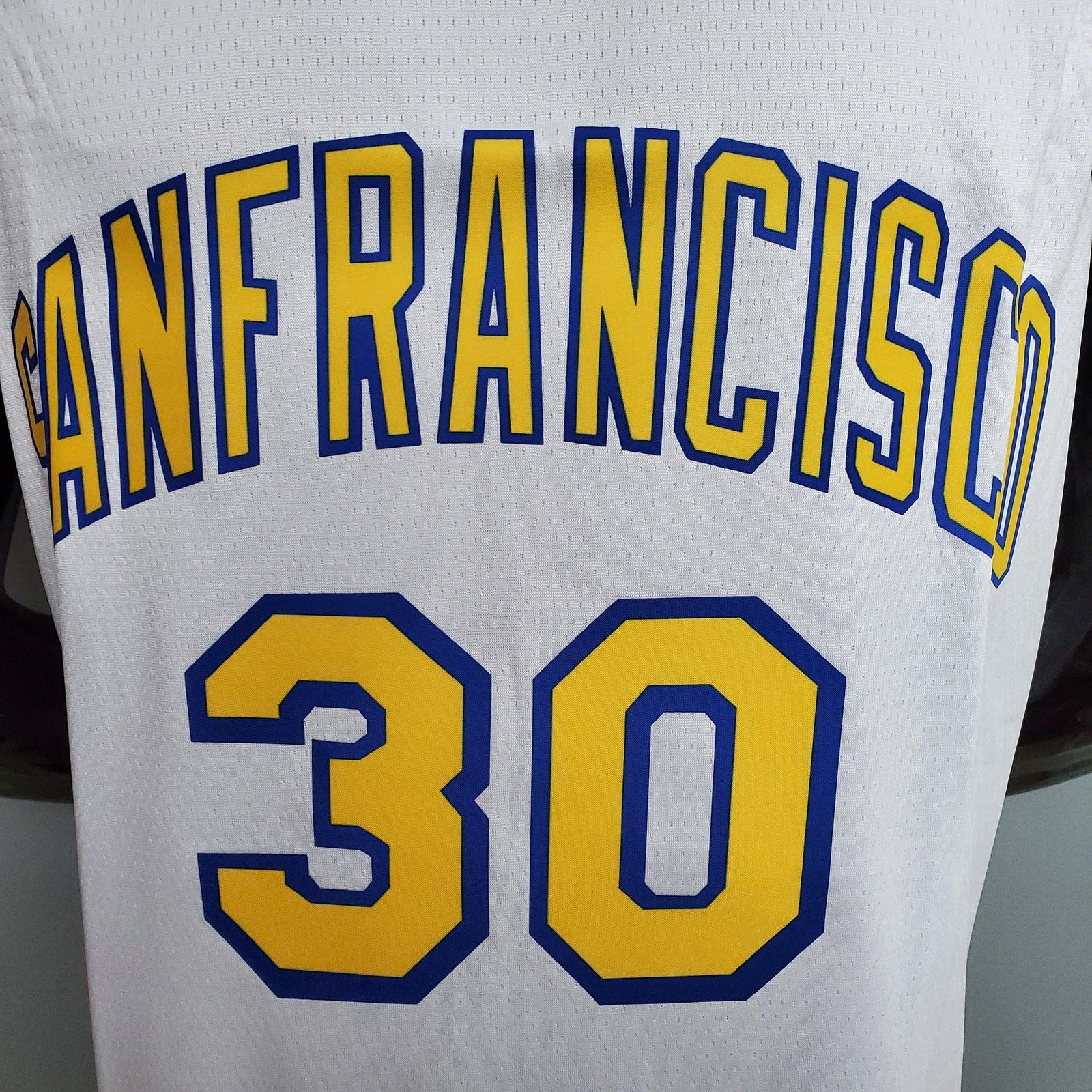 Curry #30 Golden State Warriors Retro White Nba Jersey Nike Connect Recognition