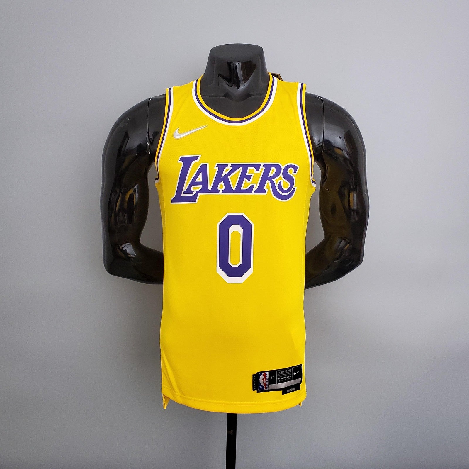 75th Anniversary Lakers Yellow Nba Jersey