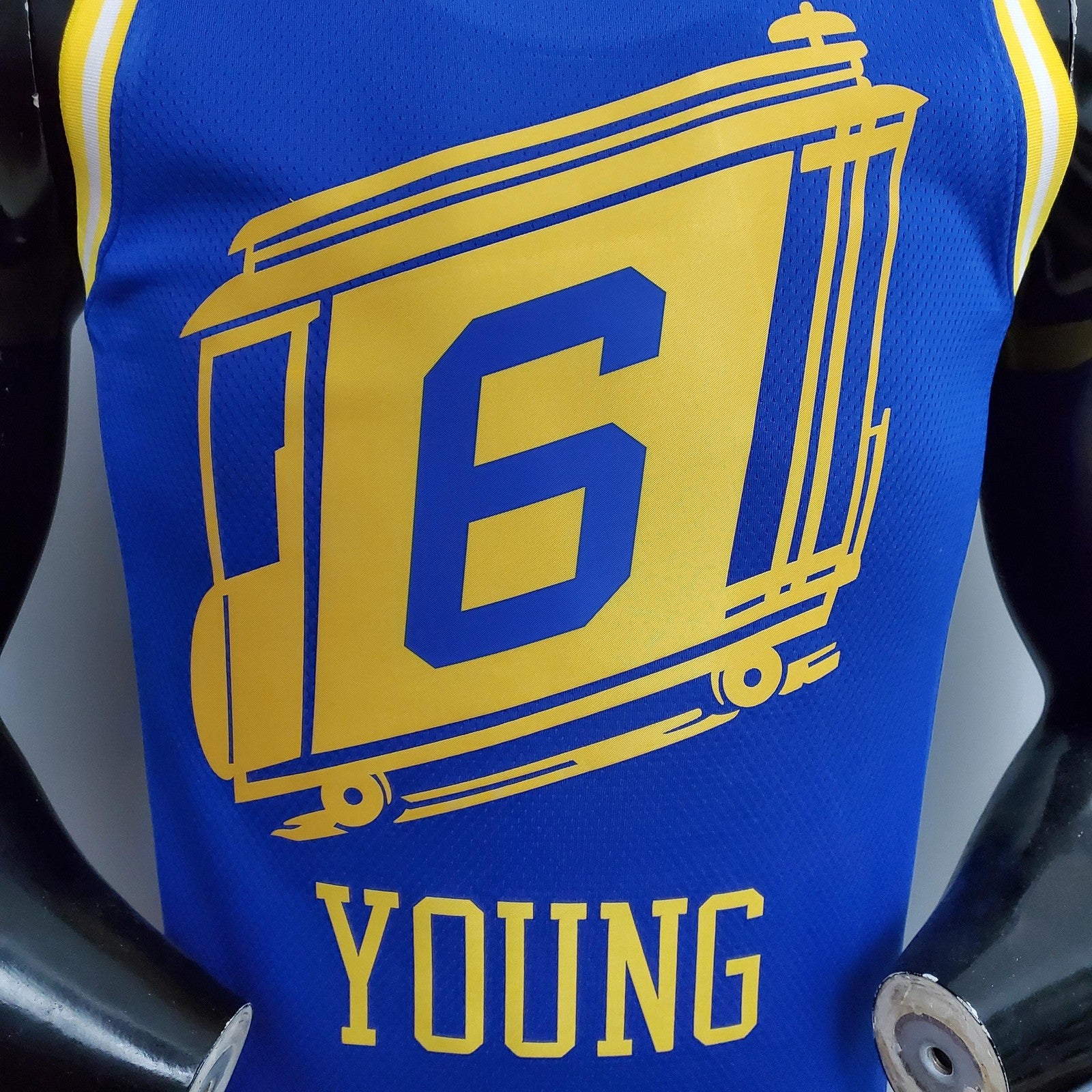 Tram Version Young#6 Golden State Warriors Blue Nba Jersey