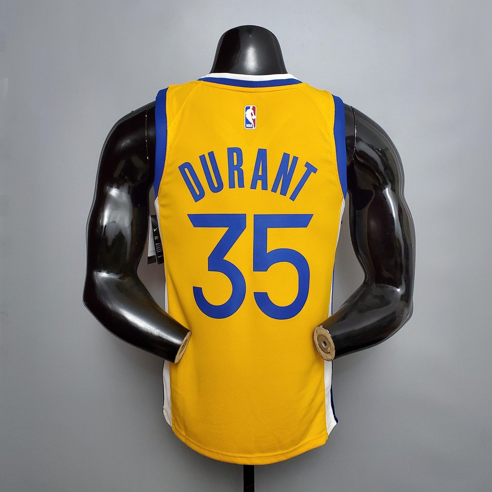 New Durant#35 Golden State Warriors Yellow Nba Jersey