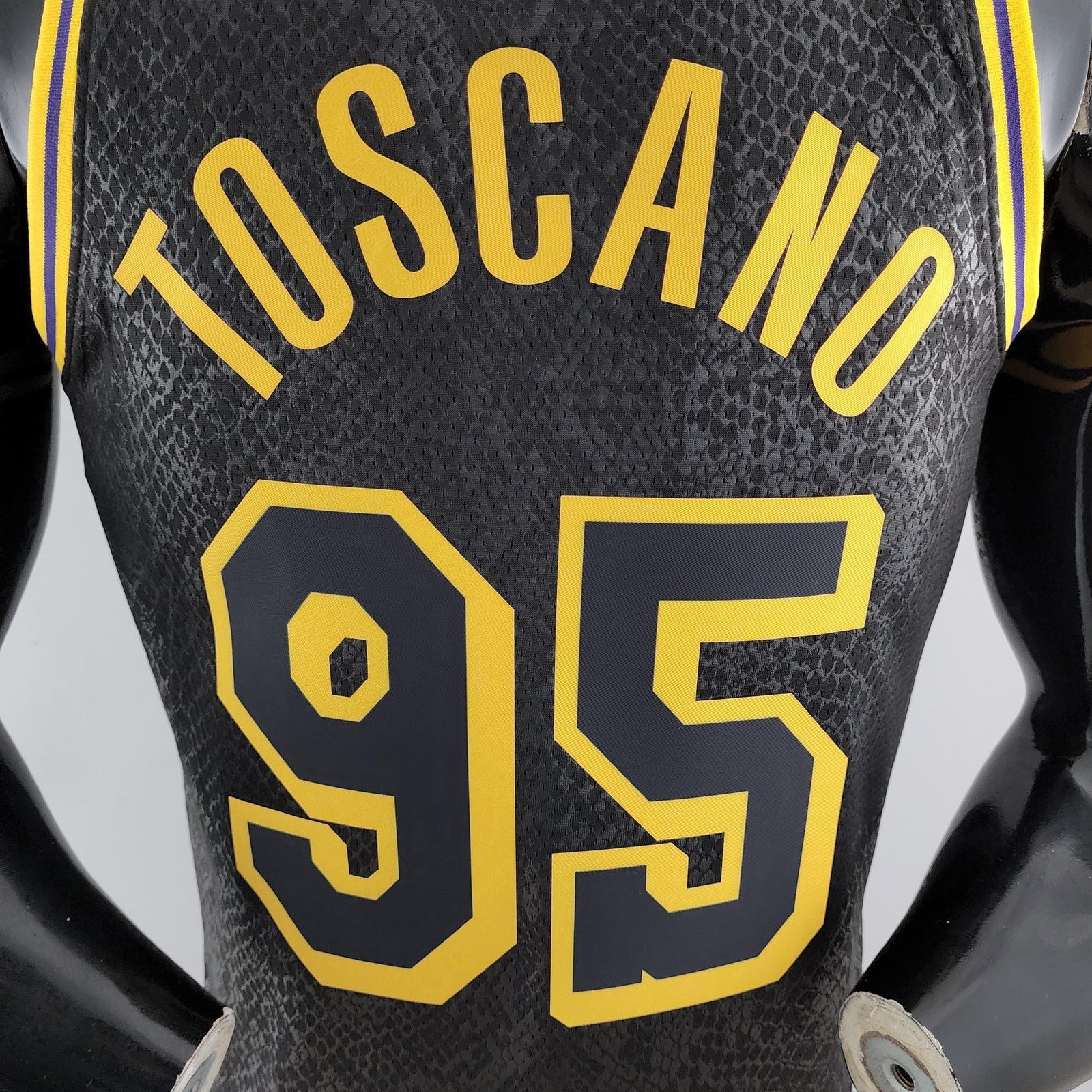 Toscano#95 Los Angeles Lakers Black Nba Jersey