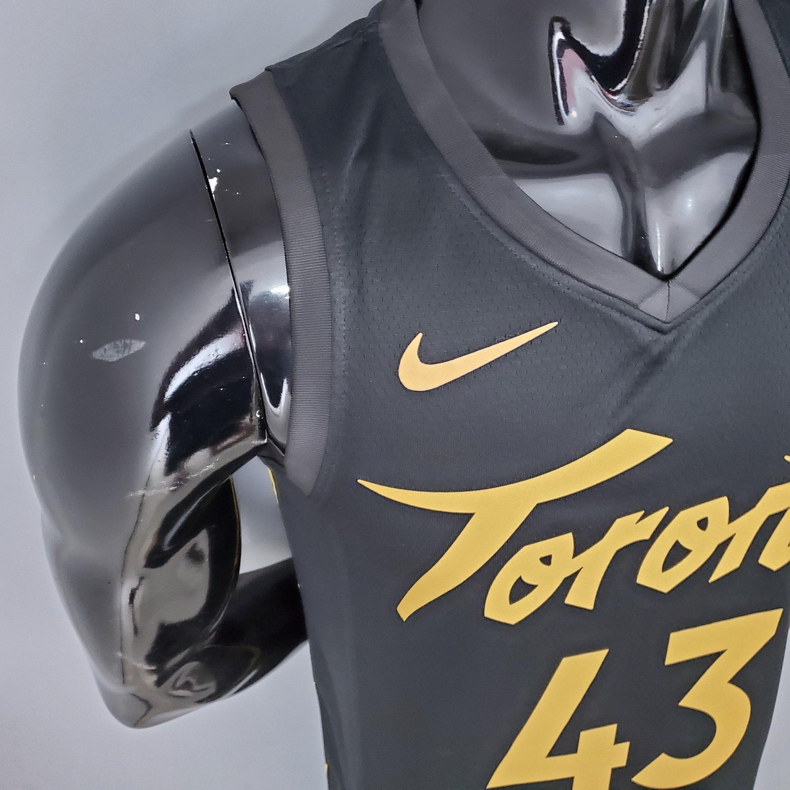 2021 Season Siakam#43 Raptors Black Gold Nba Jersey