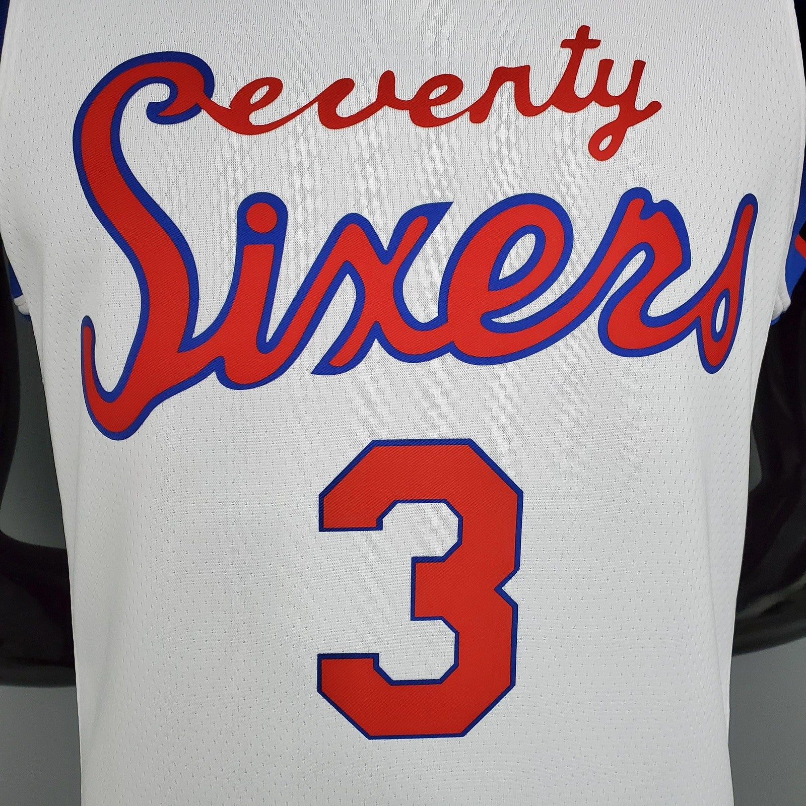 2021 Season 76ers Cursive Retro Limited Iverson#3 White Nba Jersey