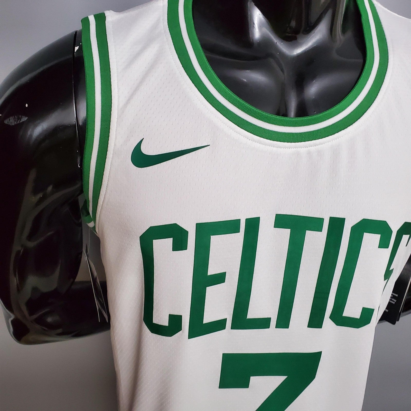 Brown#7 Celtics White Nba Jersey Nike Connect Recognition