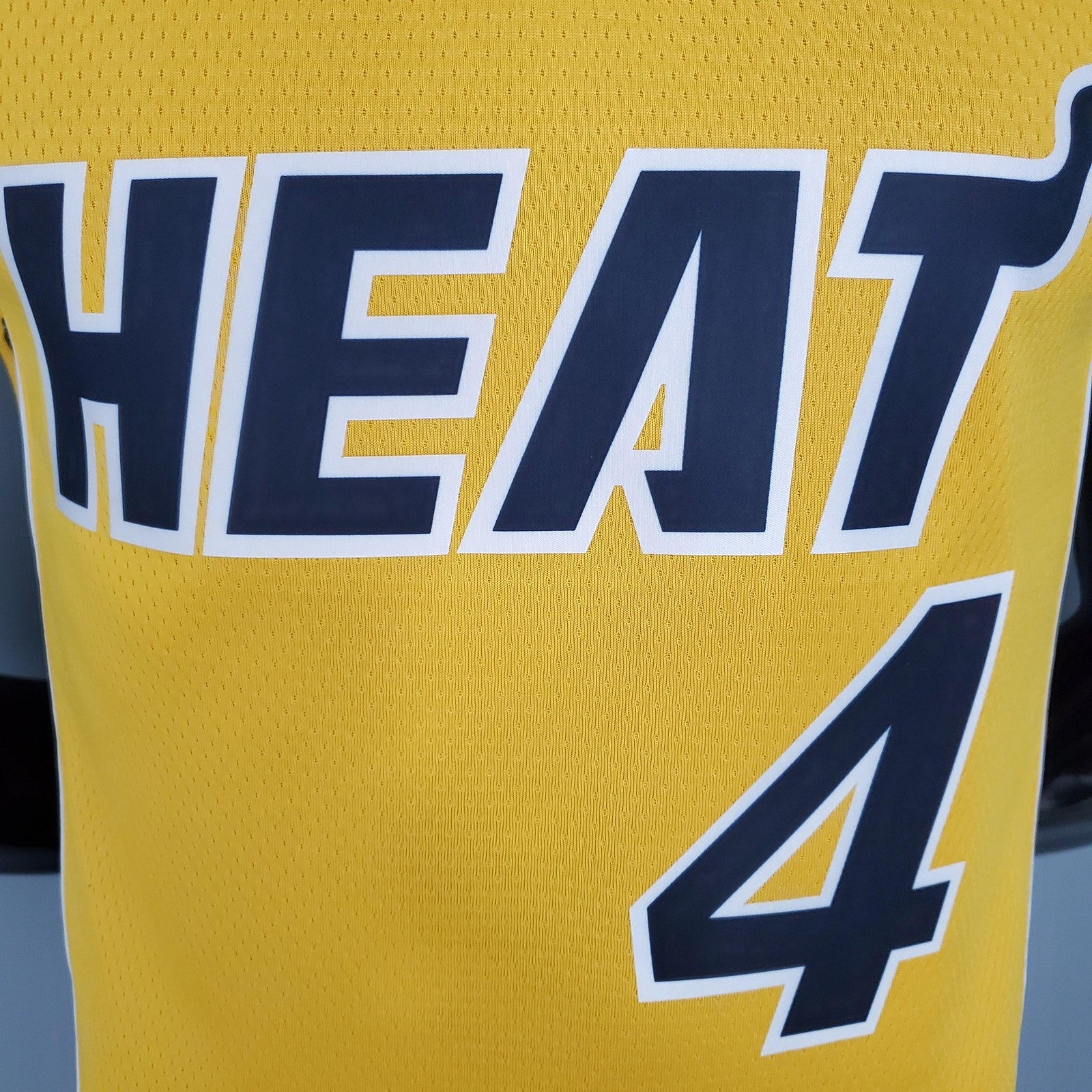 2021 Oladipo#4 Heat Bonus Edition Yellow Nba Jersey