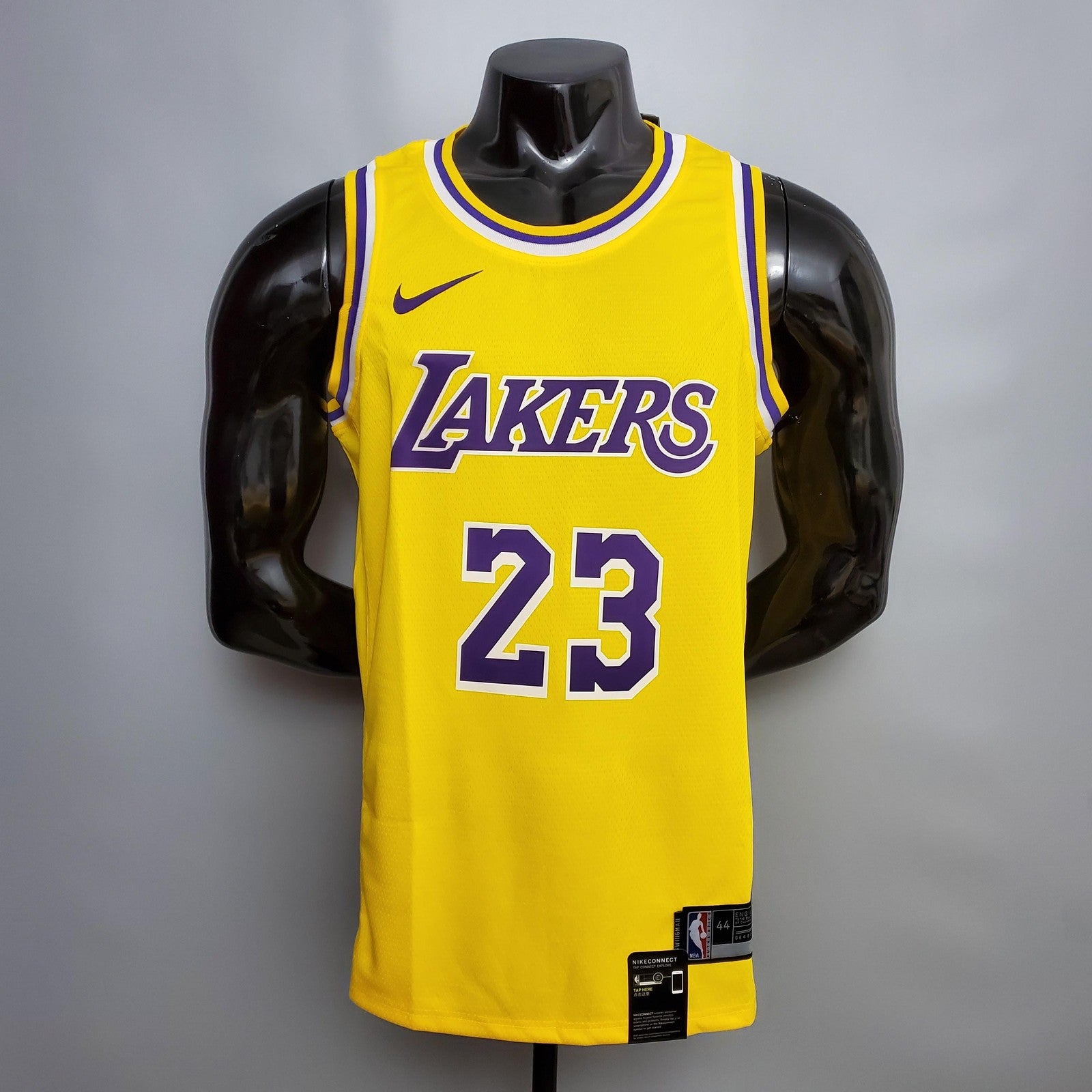 James #23 Lakers Round Neck Yellow Nba Jersey Nike Connect Recognition