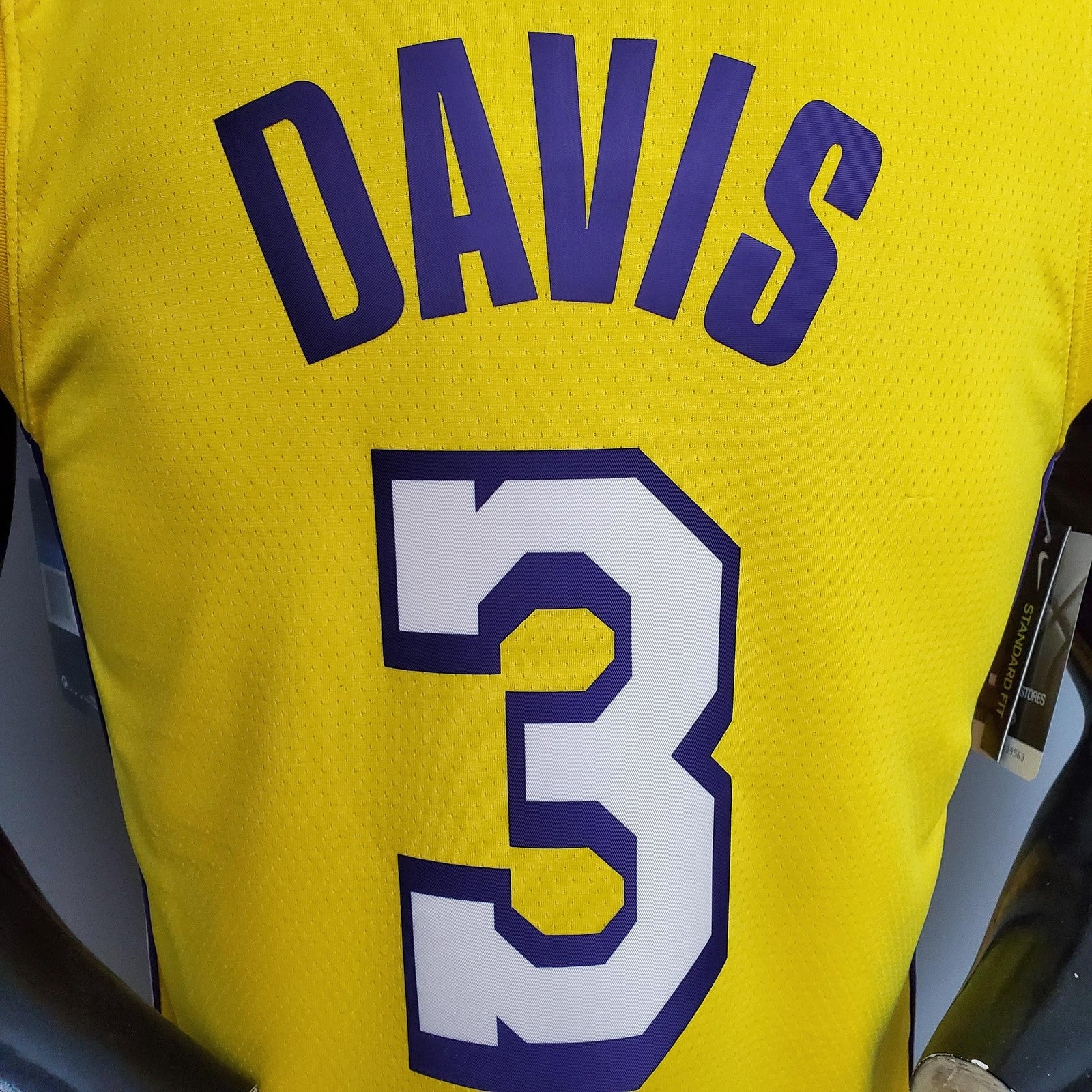 Davis #3 Los Angeles Lake V Neck City Edition Yellow Nba Jersey Nike Connect Recognition