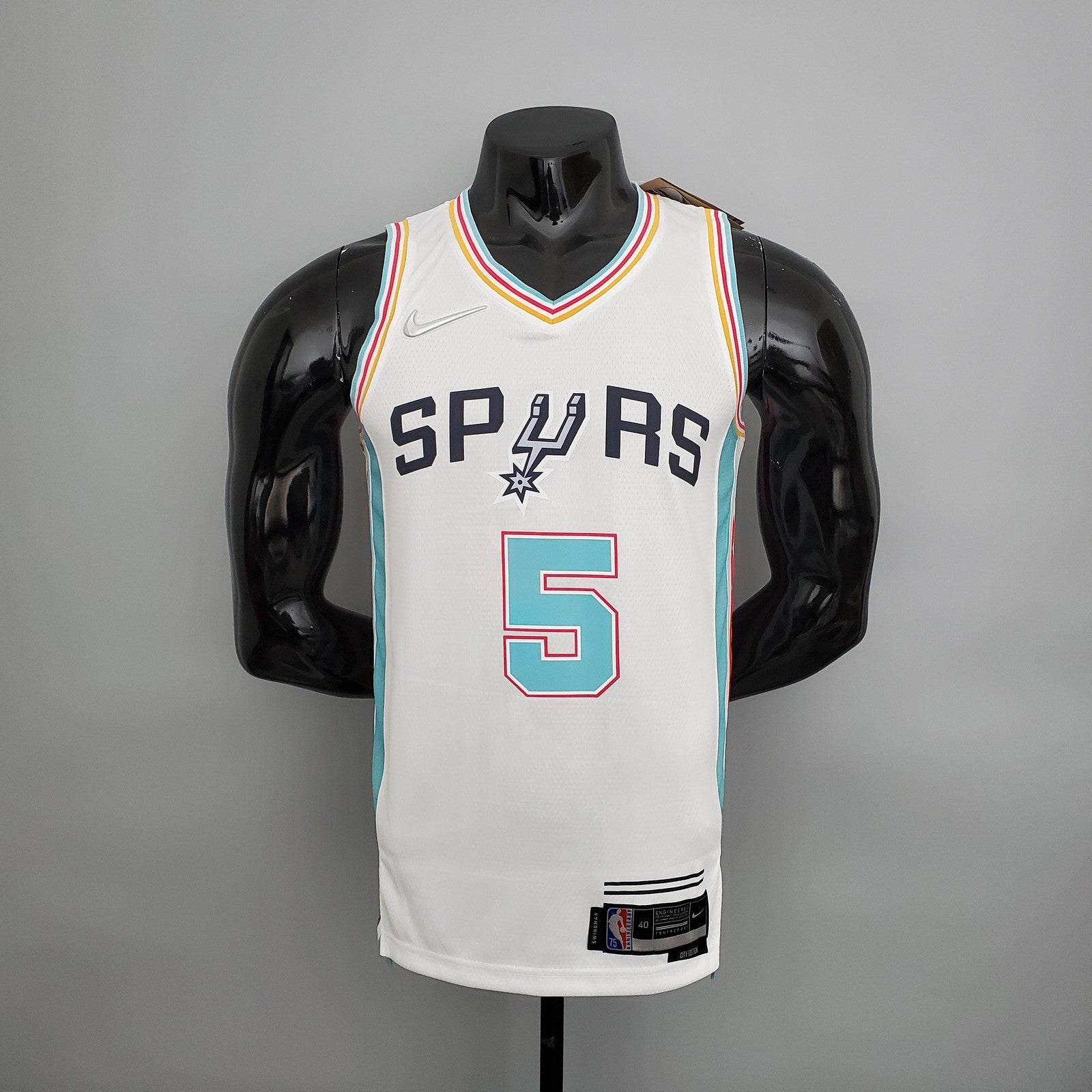 2022 Season Murray#5 Spurs City Edition White Nba Jersey