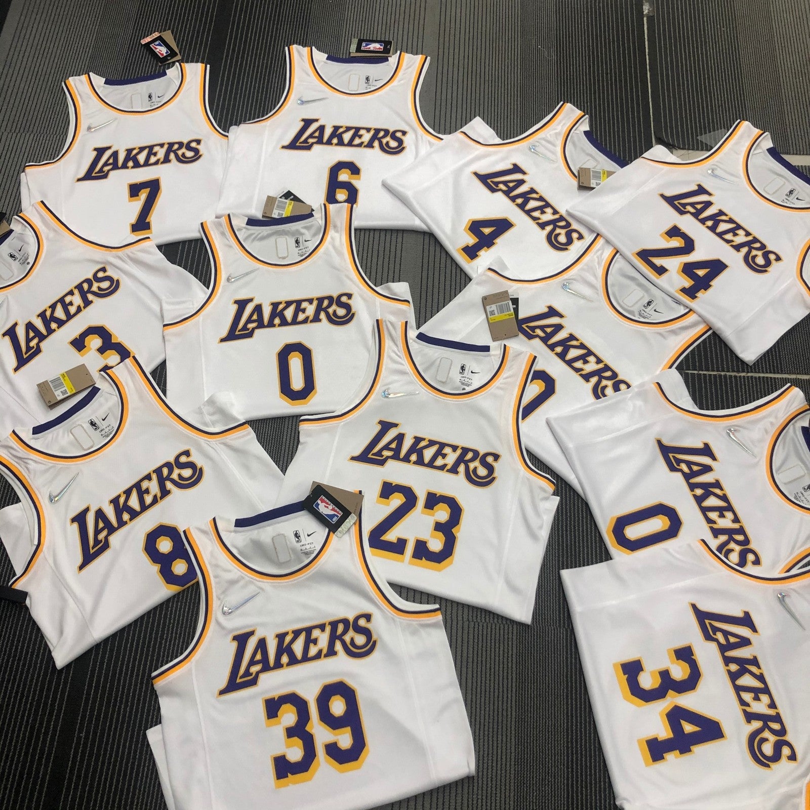 75th Anniversary Lakers White Nba Jersey
