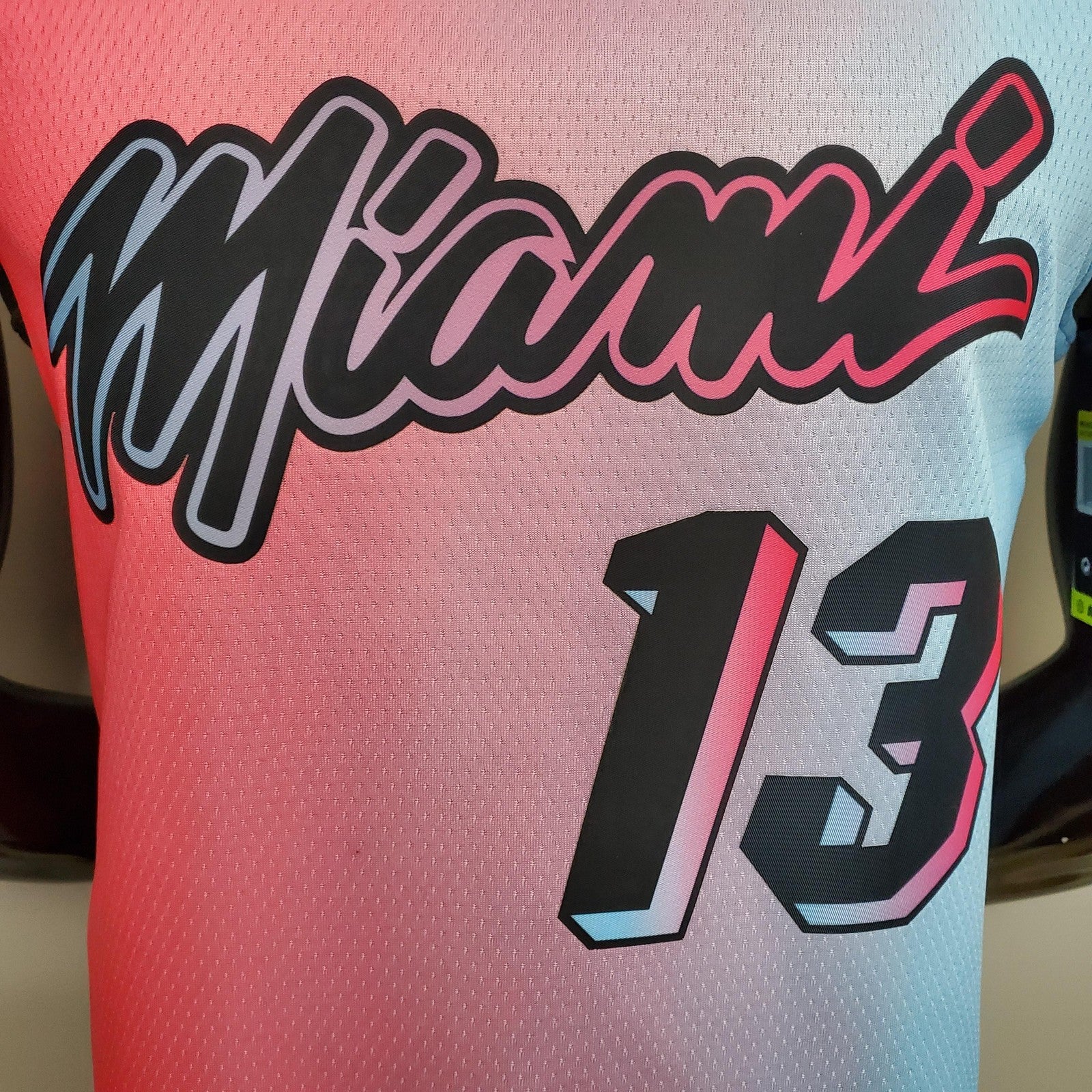 New Miami Heat Adebayo#13 City Edition Pink Blue Gradient Color (support Customization)