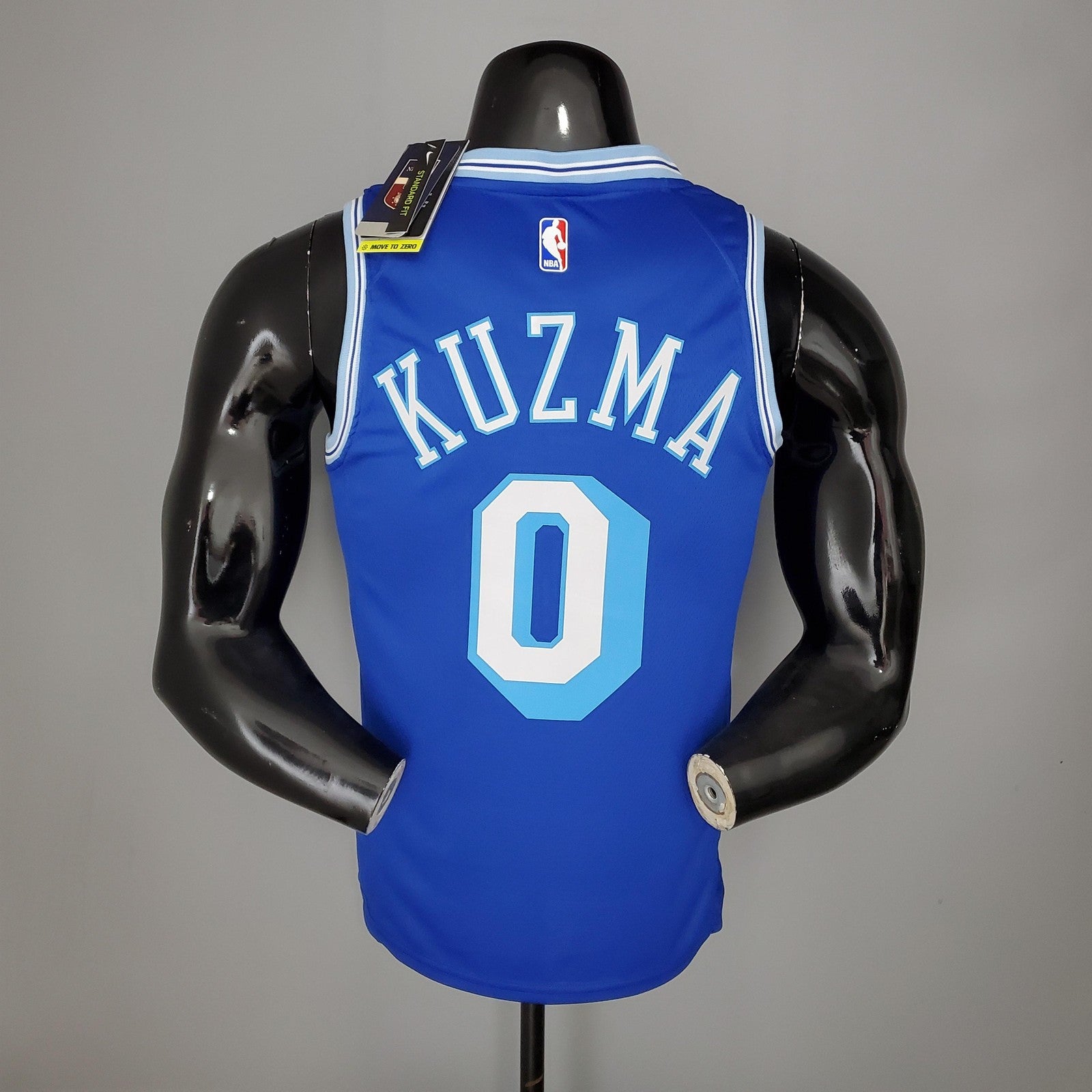 2021 Kuzma #0 Lakers Retro Blue Nba Jersey