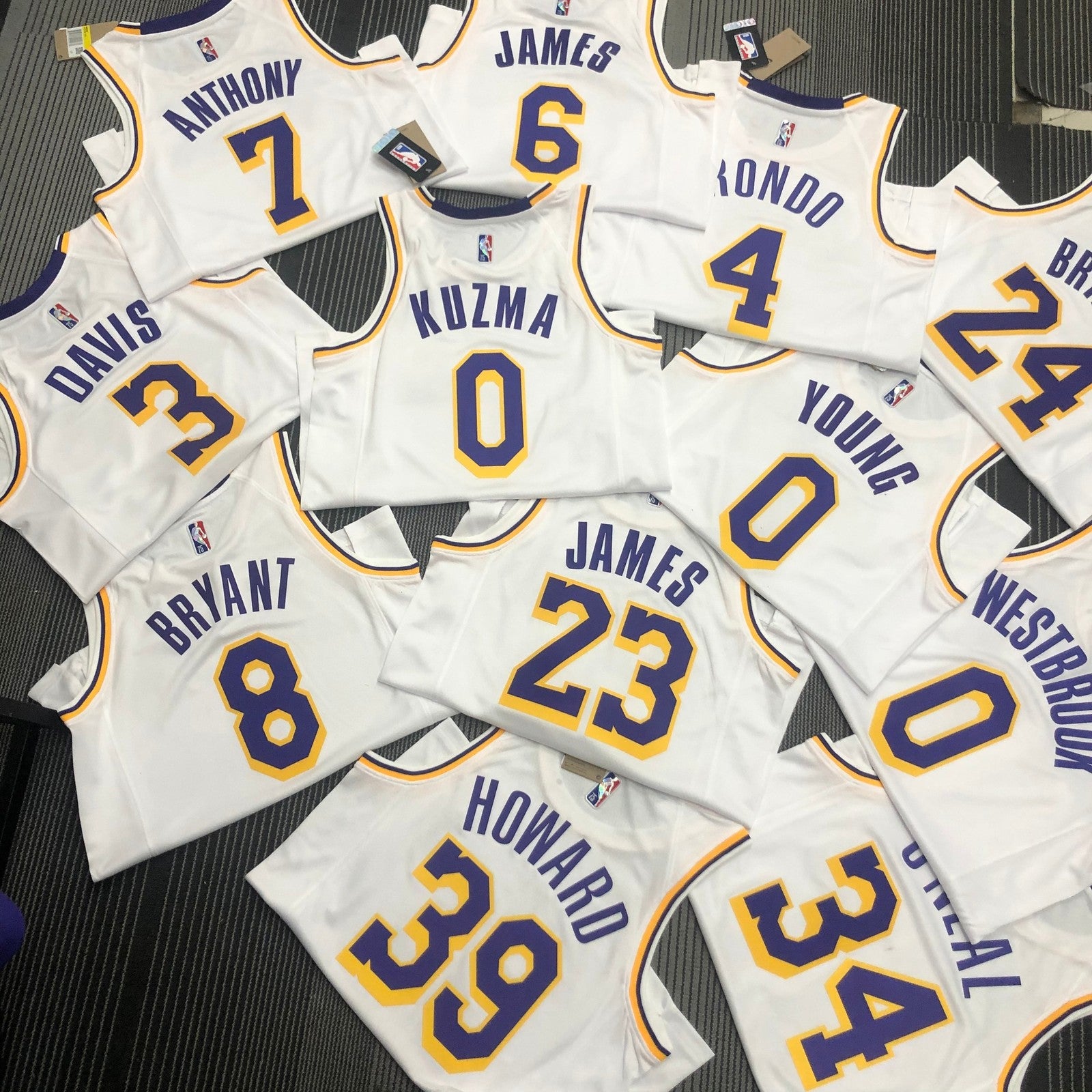 75th Anniversary Lakers White Nba Jersey