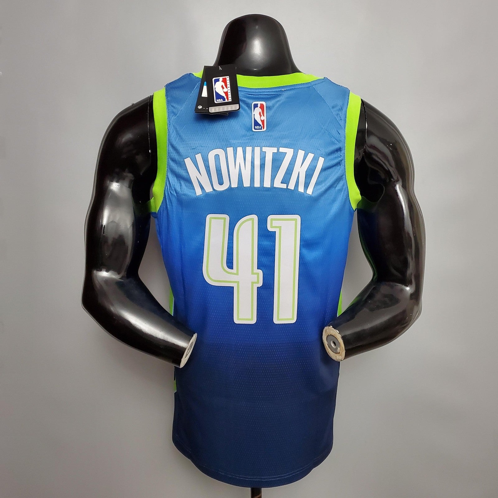 Nowitzki #41 Dallas Mavericks Blue Idol Nba Jersey Nike Connect Recognition