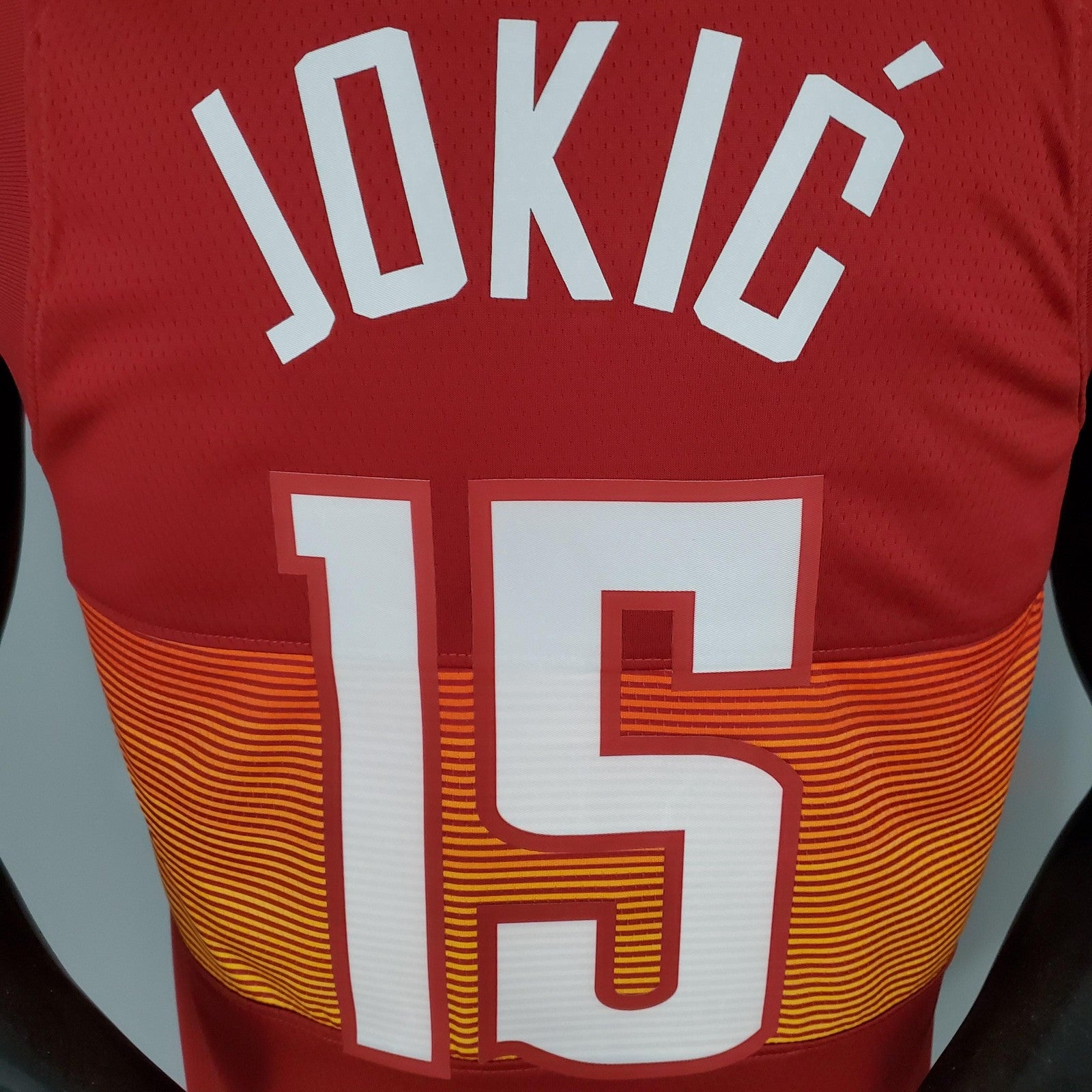 2021 Jokic#15 Nuggets City Edition Red Nba Jersey