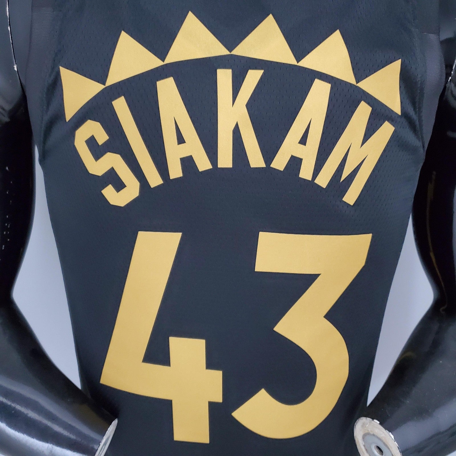 2021 Season Siakam#43 Raptors Black Gold Nba Jersey