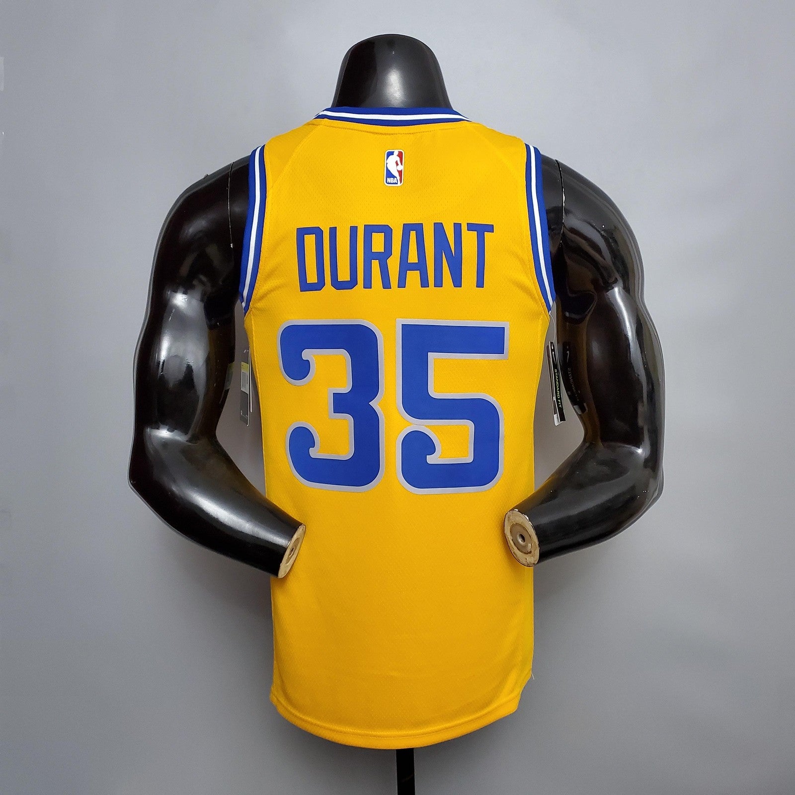 Retro Version Durant#35 Golden State Warriors Yellow Nba Jersey