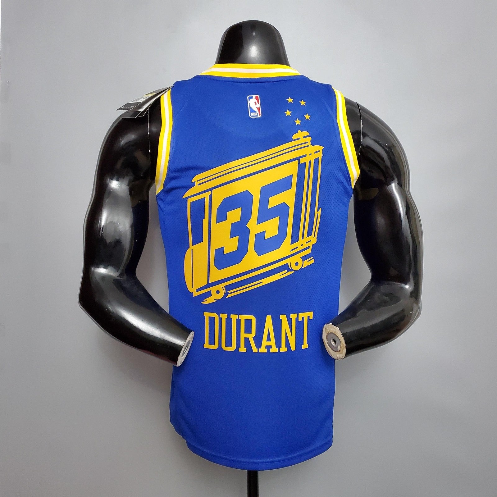 Tram Version Durant#35 Golden State Warriors Blue Nba Jersey