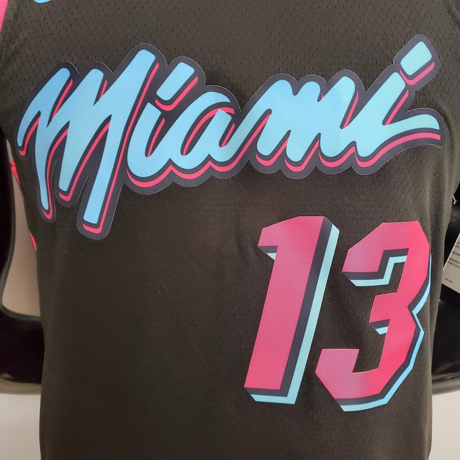 Adebayo#13 Miami Heat V Neck Black Nba Jersey Nike Connect Recognition