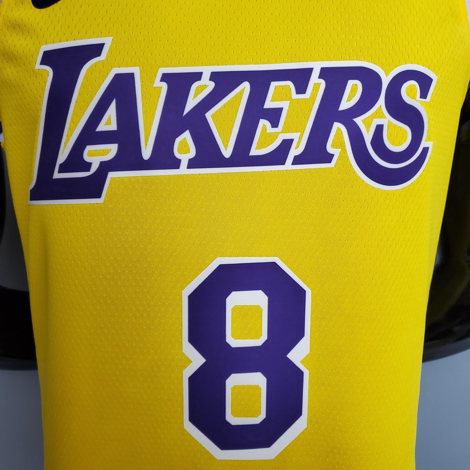 New Bryant #8 Los Angeles Lakers Commemorative Edition Round Neck Yellow Nba Jersey