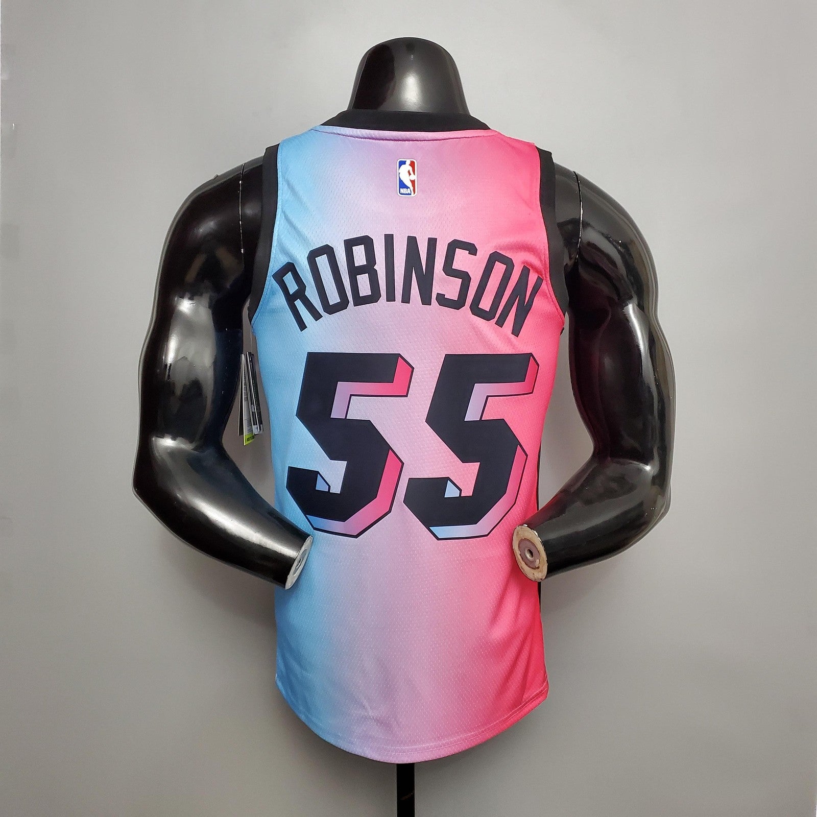 New Miami Heat Robinson #55 City Edition Pink Blue Gradient Color (support Customization)