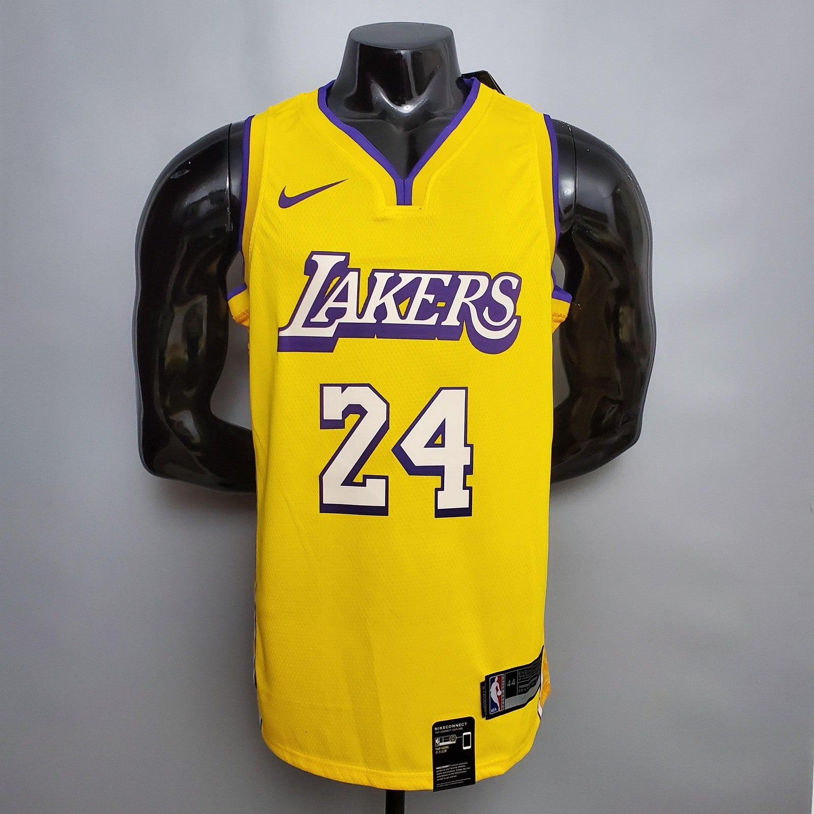 Bryant #24 Lakers V Neck City Edition Yellow Nba Jersey Nike Connect Recognition