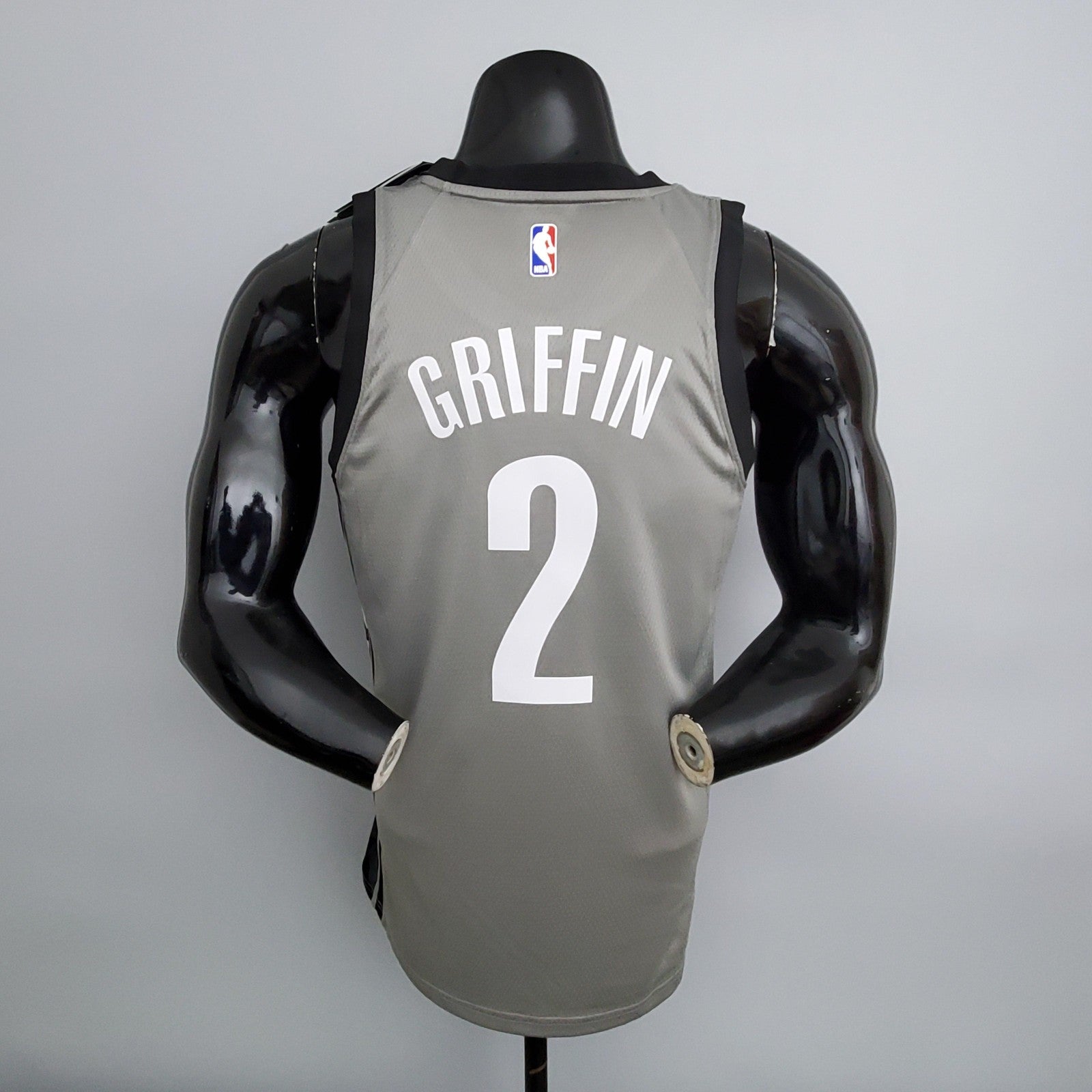 Nets Griffin #2 Flying Man Grey Nba Jersey