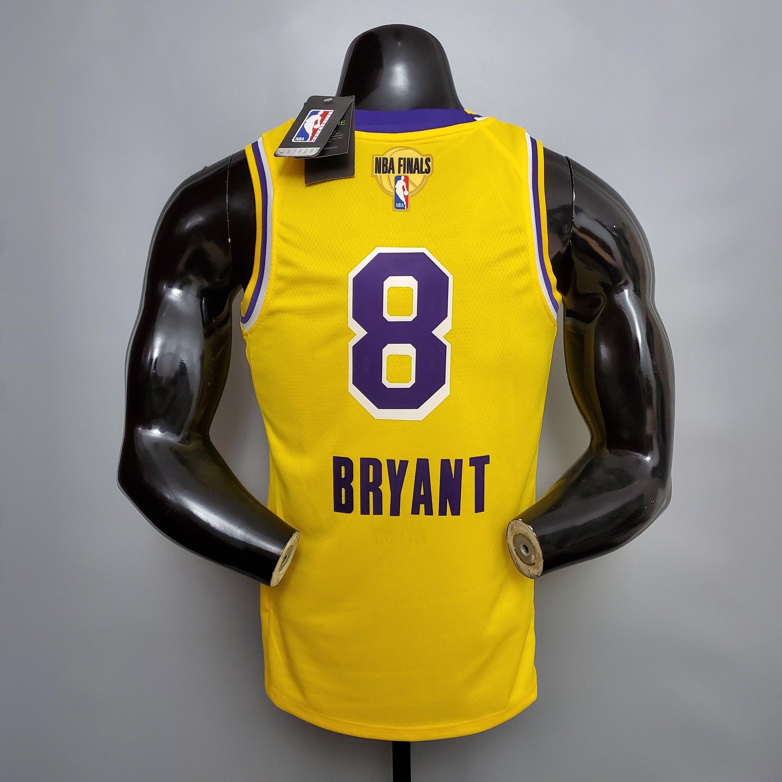 New Bryant #8 Los Angeles Lakers Commemorative Edition Round Neck Yellow Nba Jersey